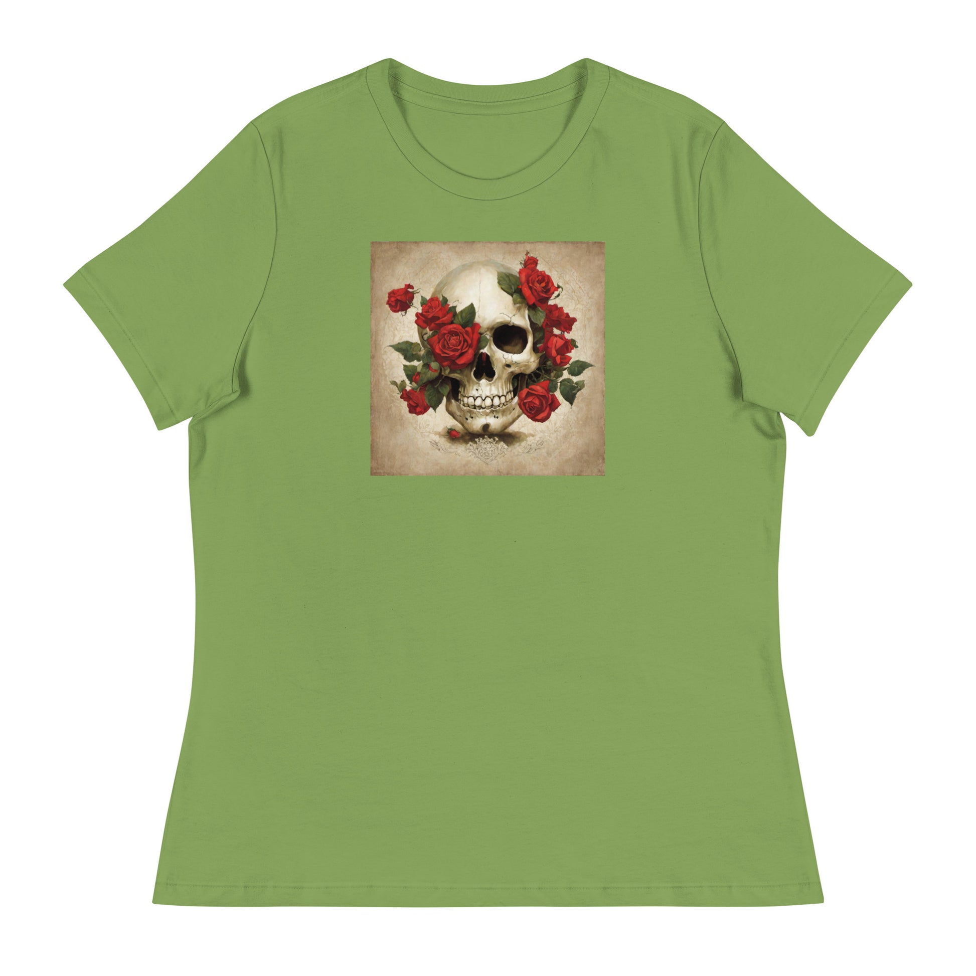 Skull & Roses Women's T-Shirt Leaf