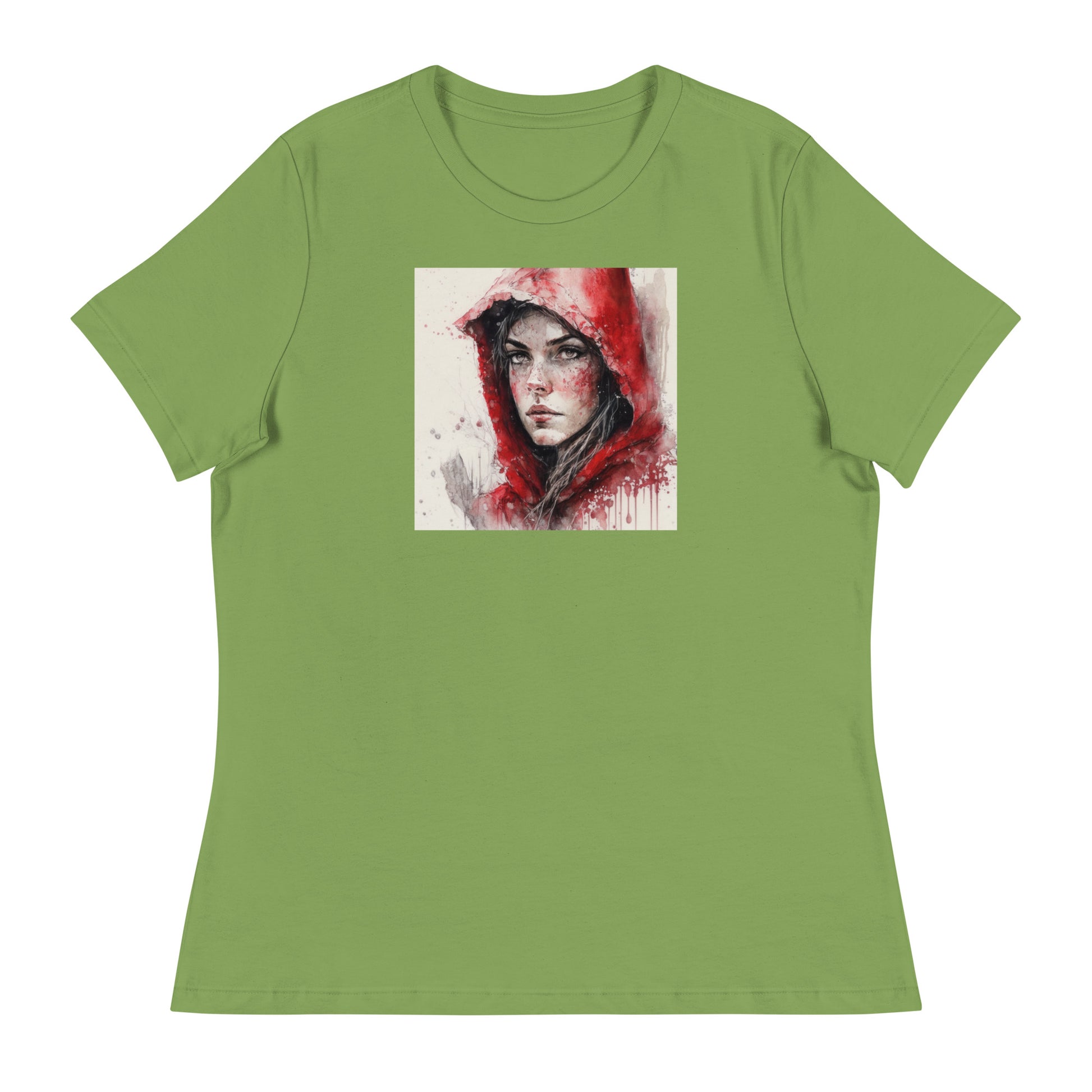 Little Red Riding Hood Portrait Women's T-Shirt Leaf