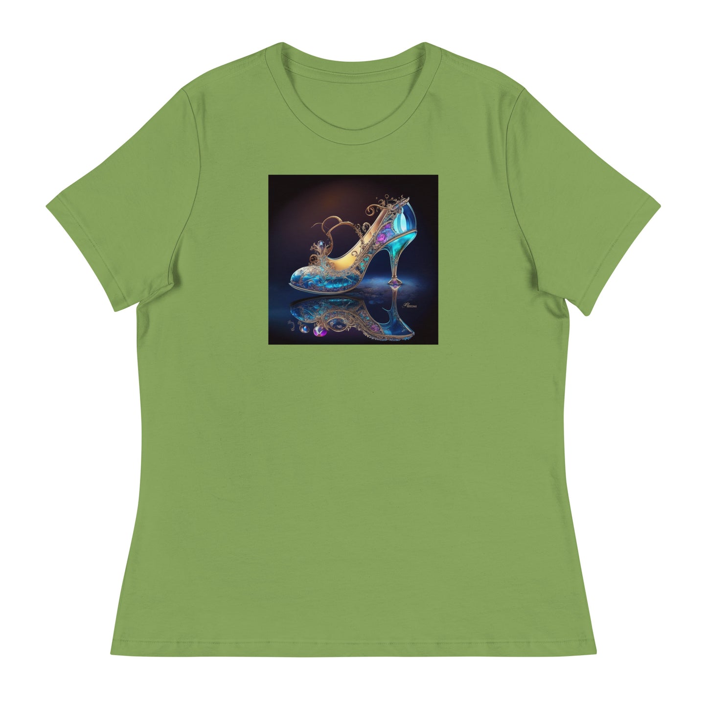 Cinderella's Glass Slipper Women's Fairy Tale T-Shirt Leaf