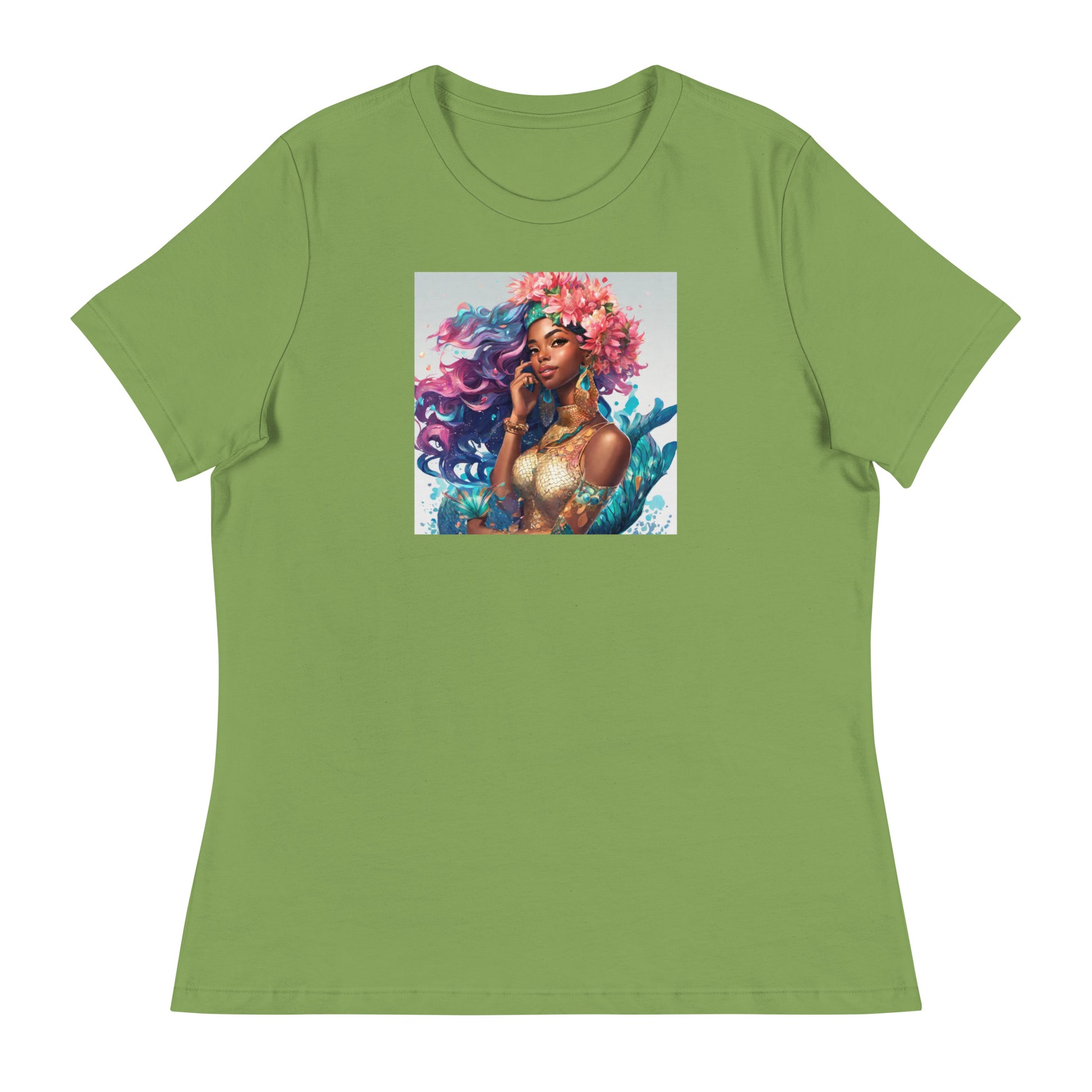 Mermaid Princess Women's T-Shirt Leaf