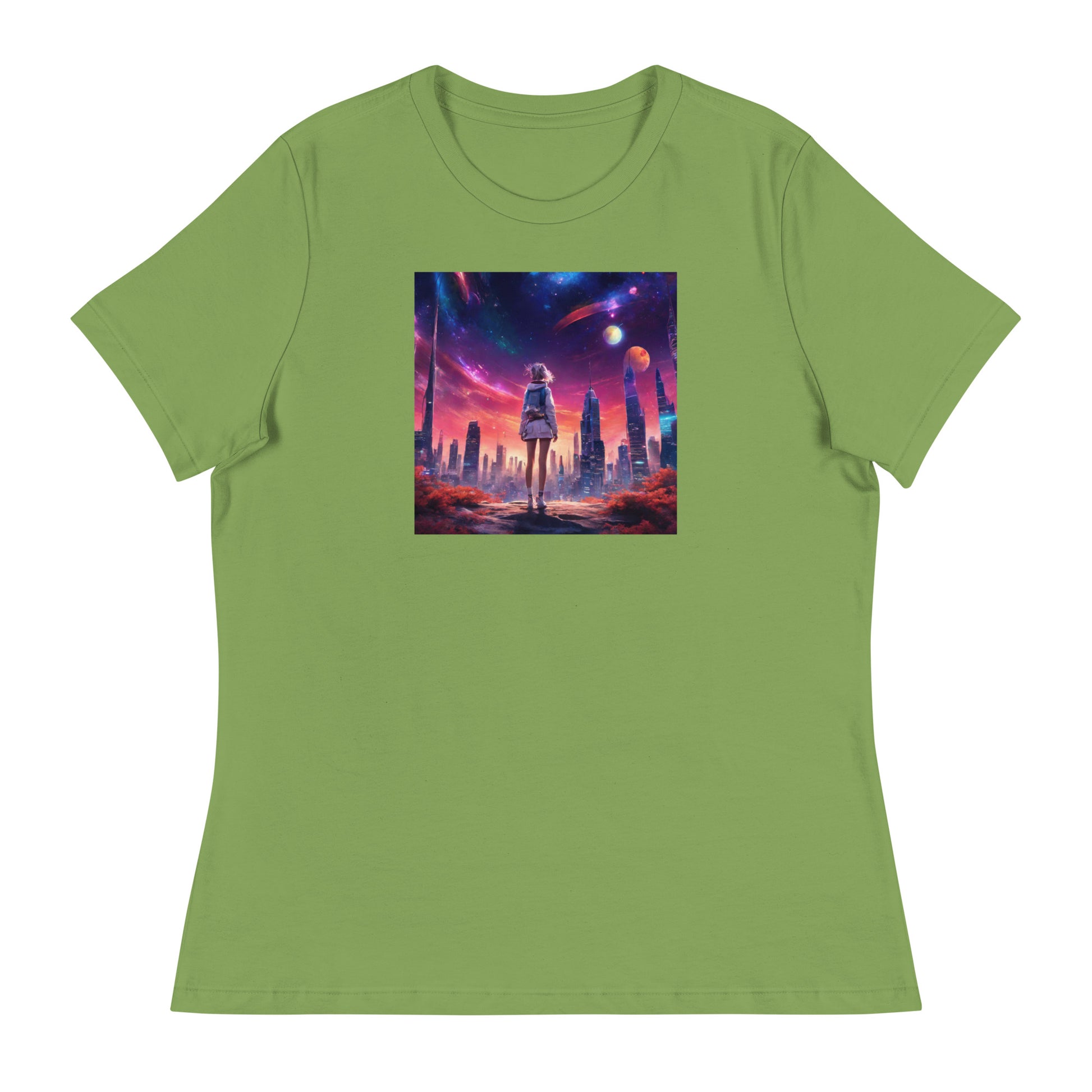 Amazing Space Explorer Women's T-Shirt Leaf