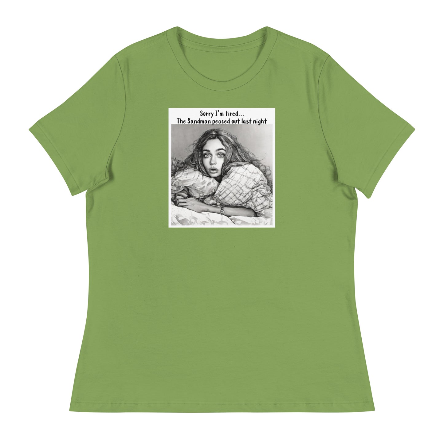 Sandman Peaced Out Women's Funny T-Shirt Leaf