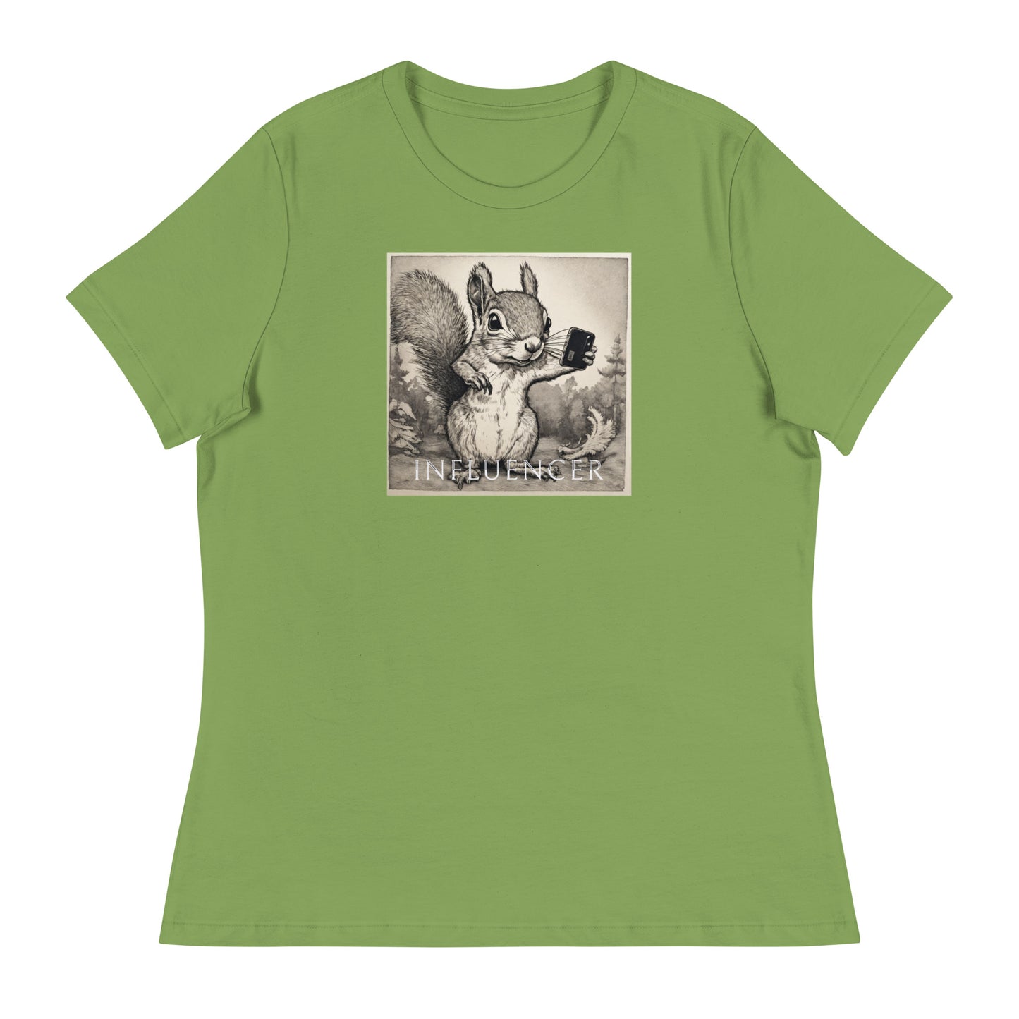 Squirrel Influencer Women's Funny Shirt Leaf