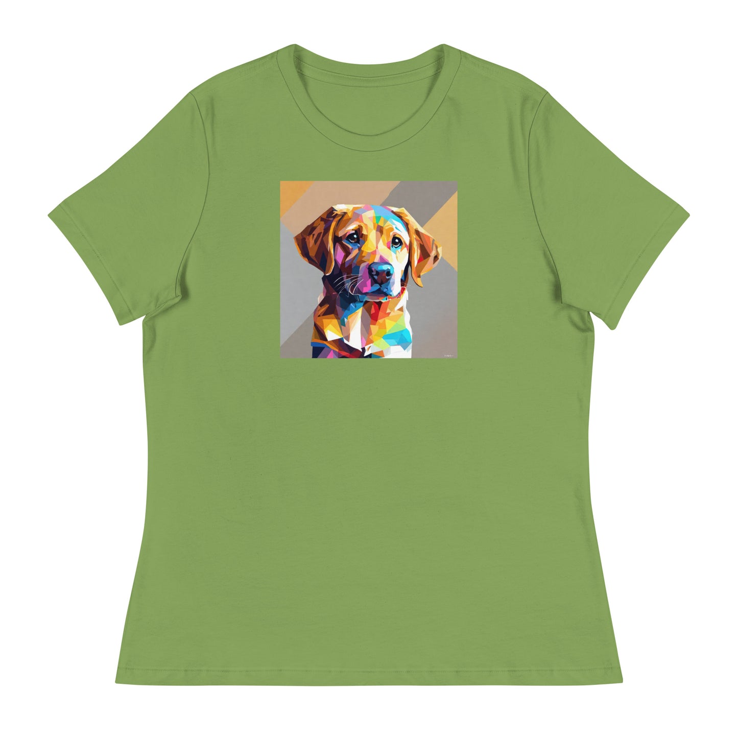 Geometric Golden Lab Women's Animal Lover T-Shirt Leaf