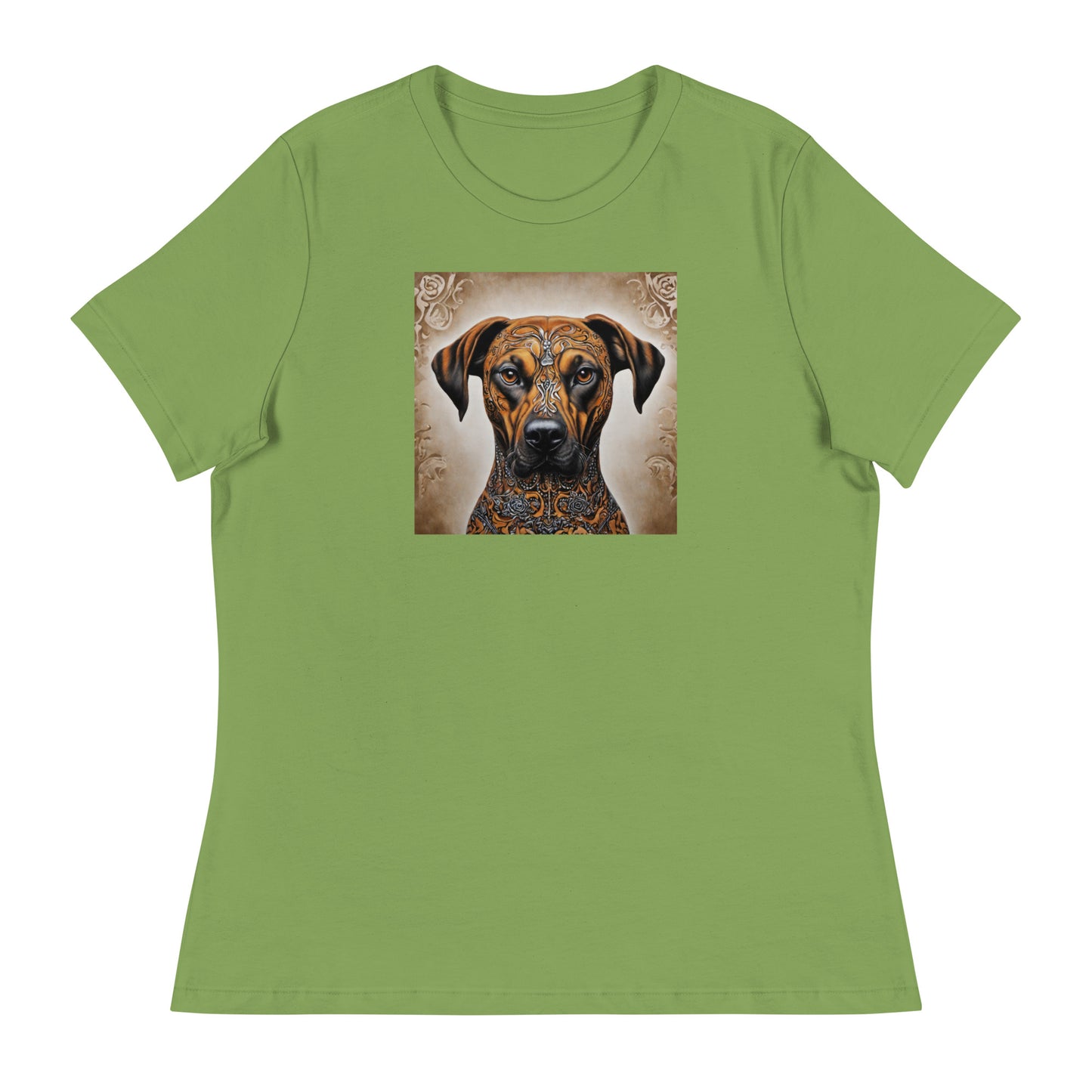 Decorative Dog Women's Animal T-Shirt Leaf