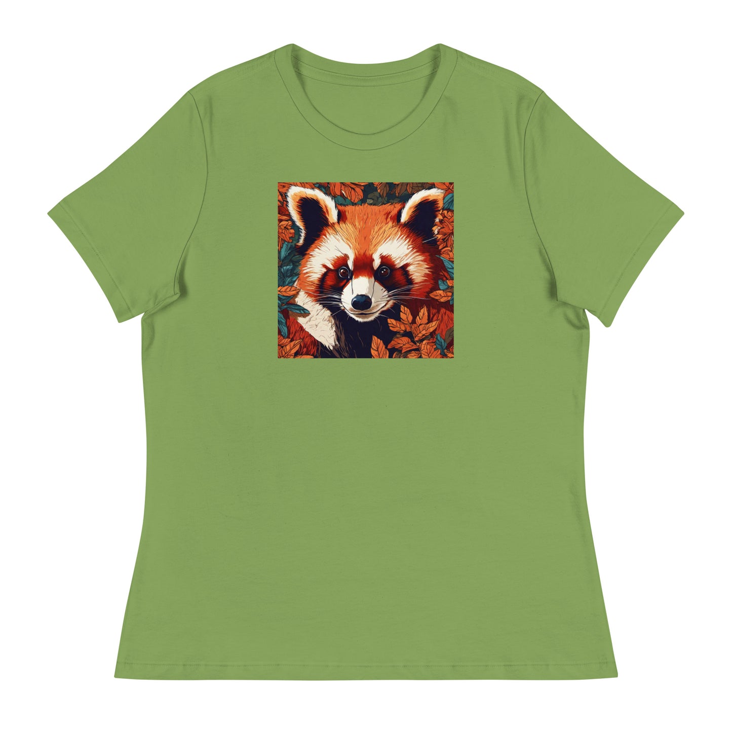 Red Panda Women's Animal Lover T-Shirt Leaf