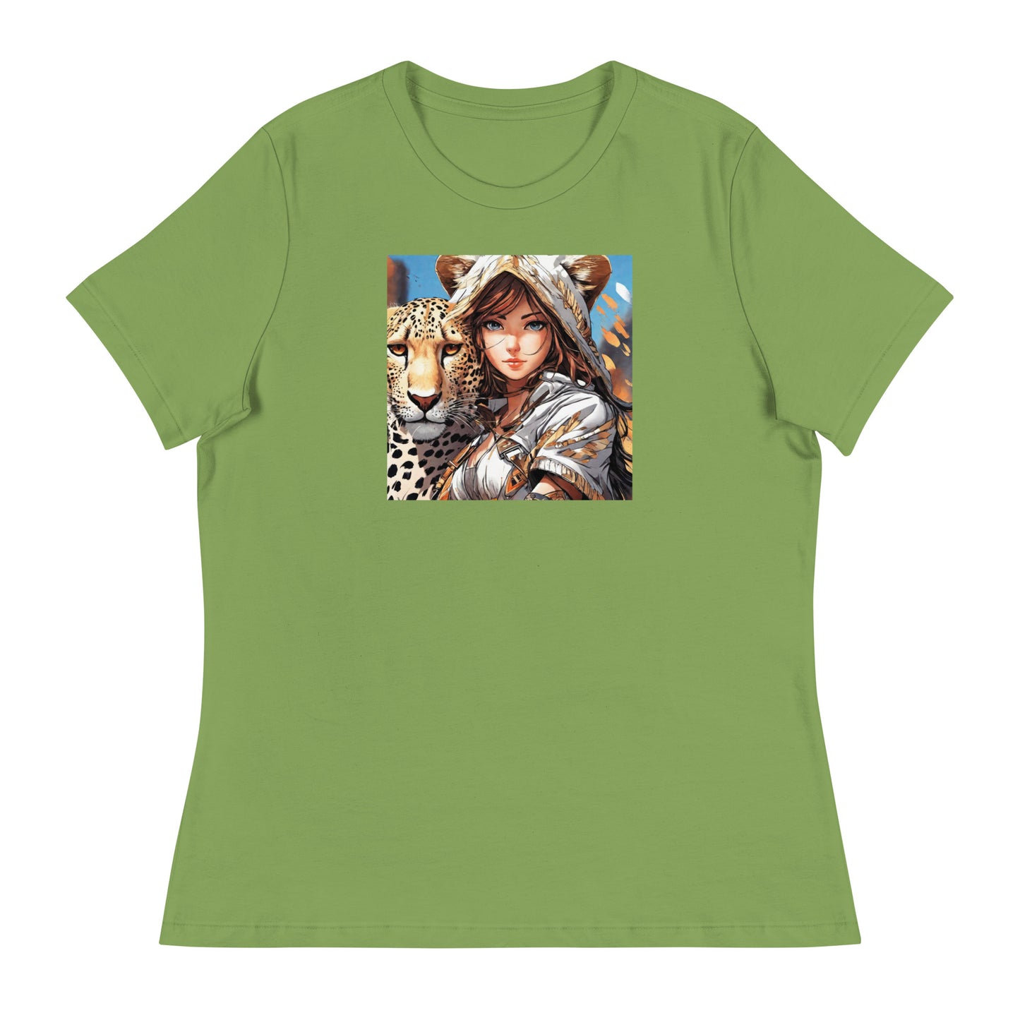 Leopard Queen Women's Anime T-Shirt Leaf