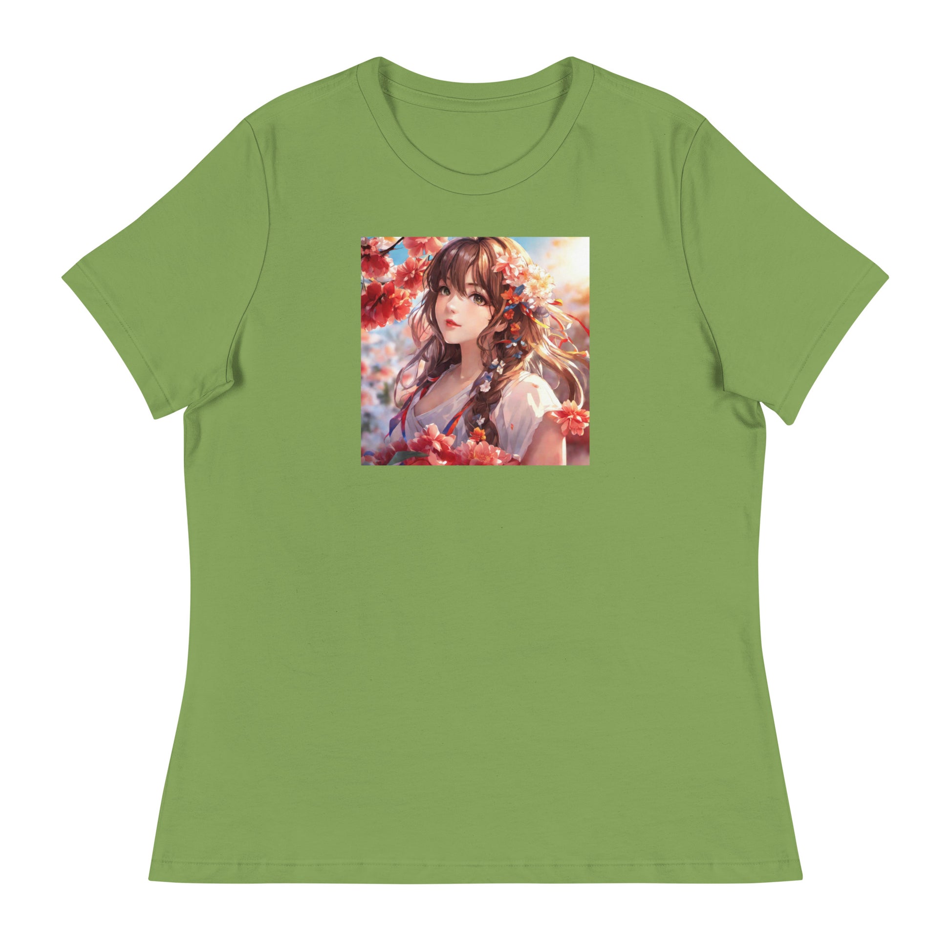 Graceful & Lovely Women's Anime T-Shirt Leaf