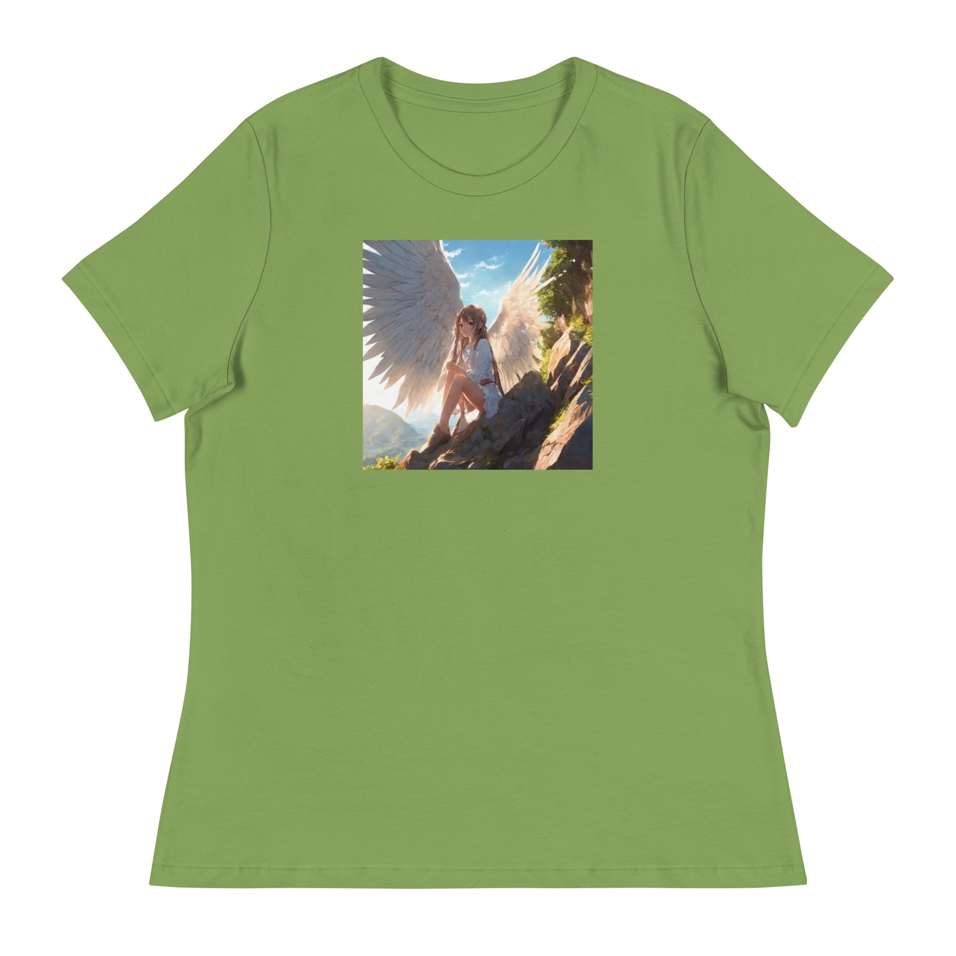 Beautiful Angel Women's Anime T-Shirt Leaf