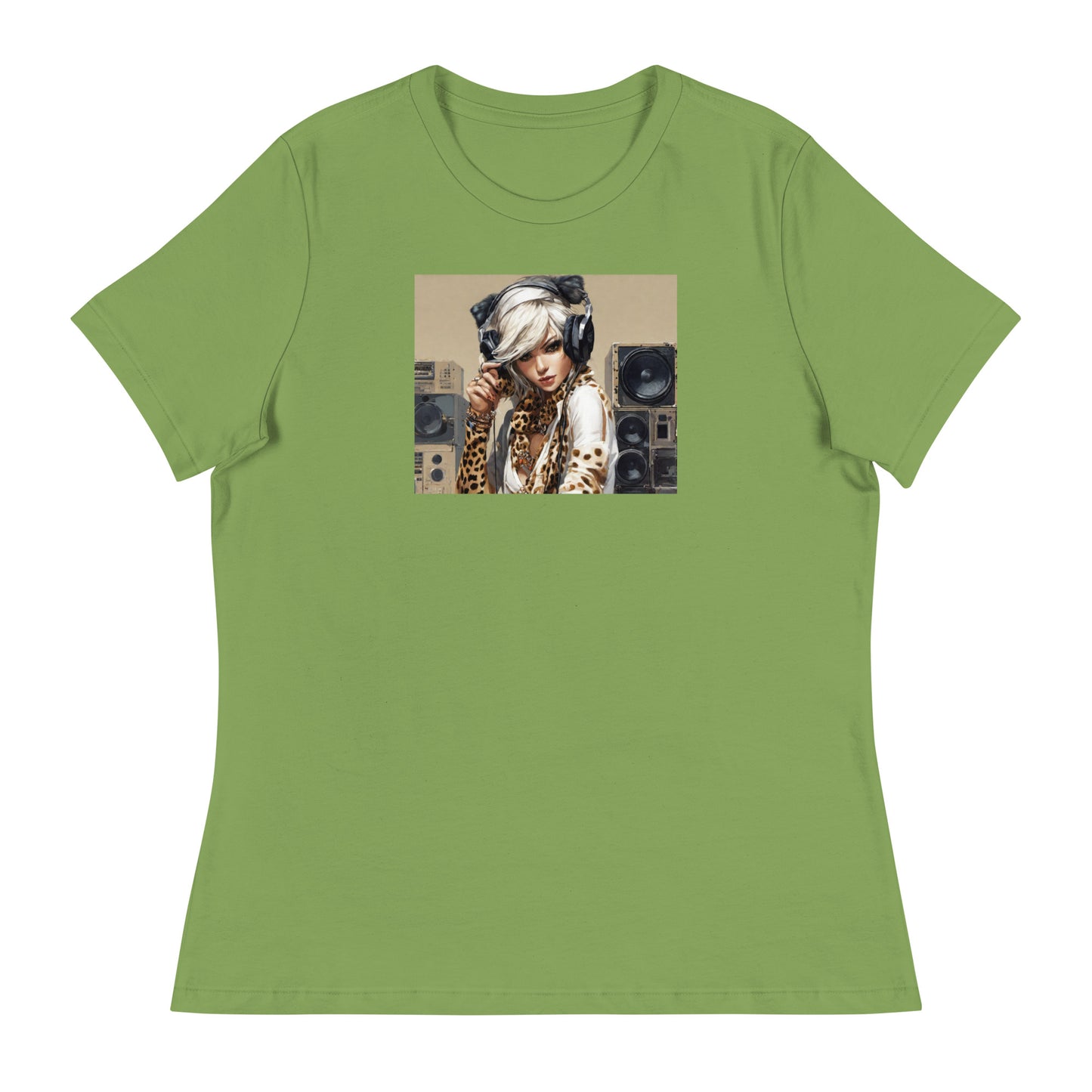 Women's DJing T-Shirt Leaf