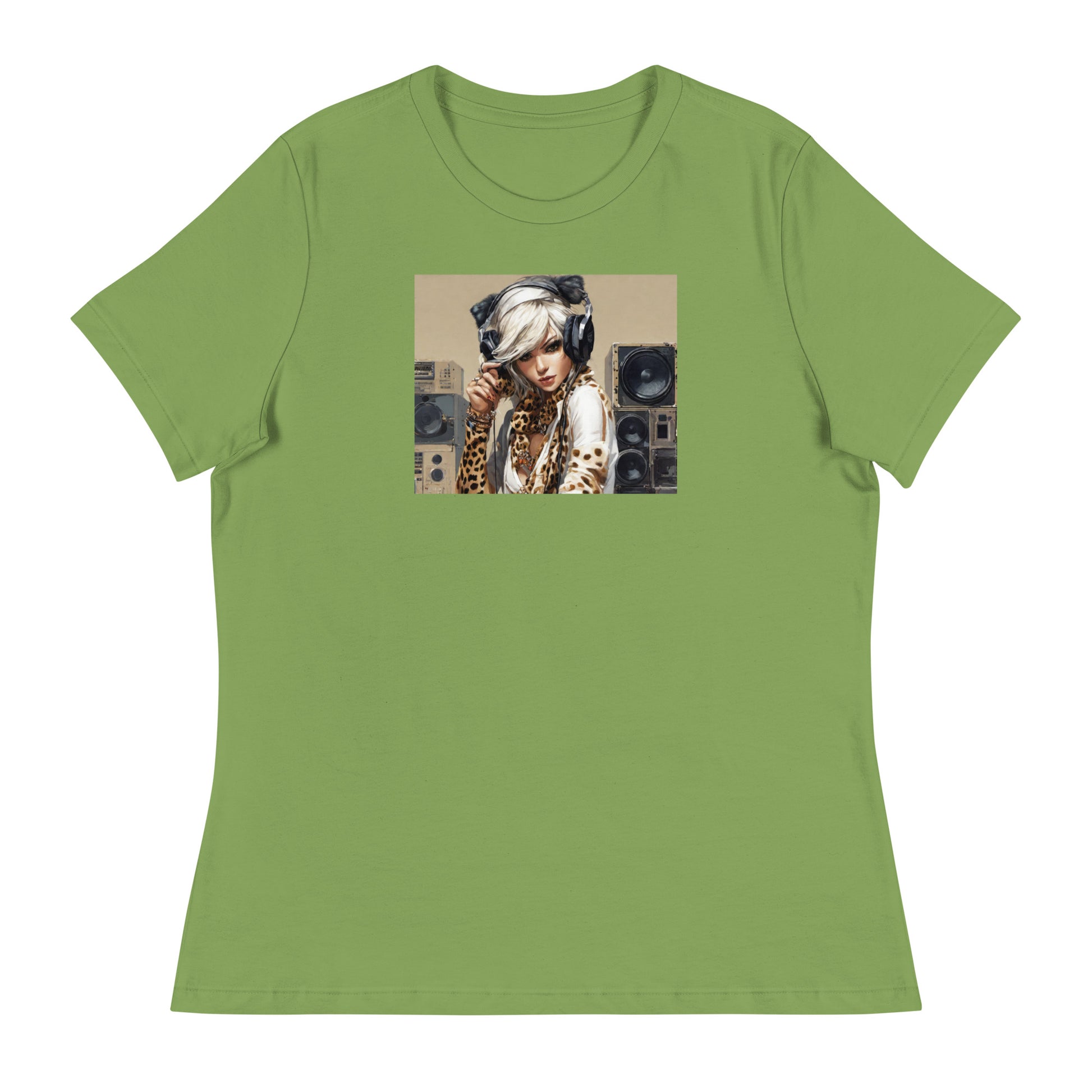 Women's DJing T-Shirt Leaf