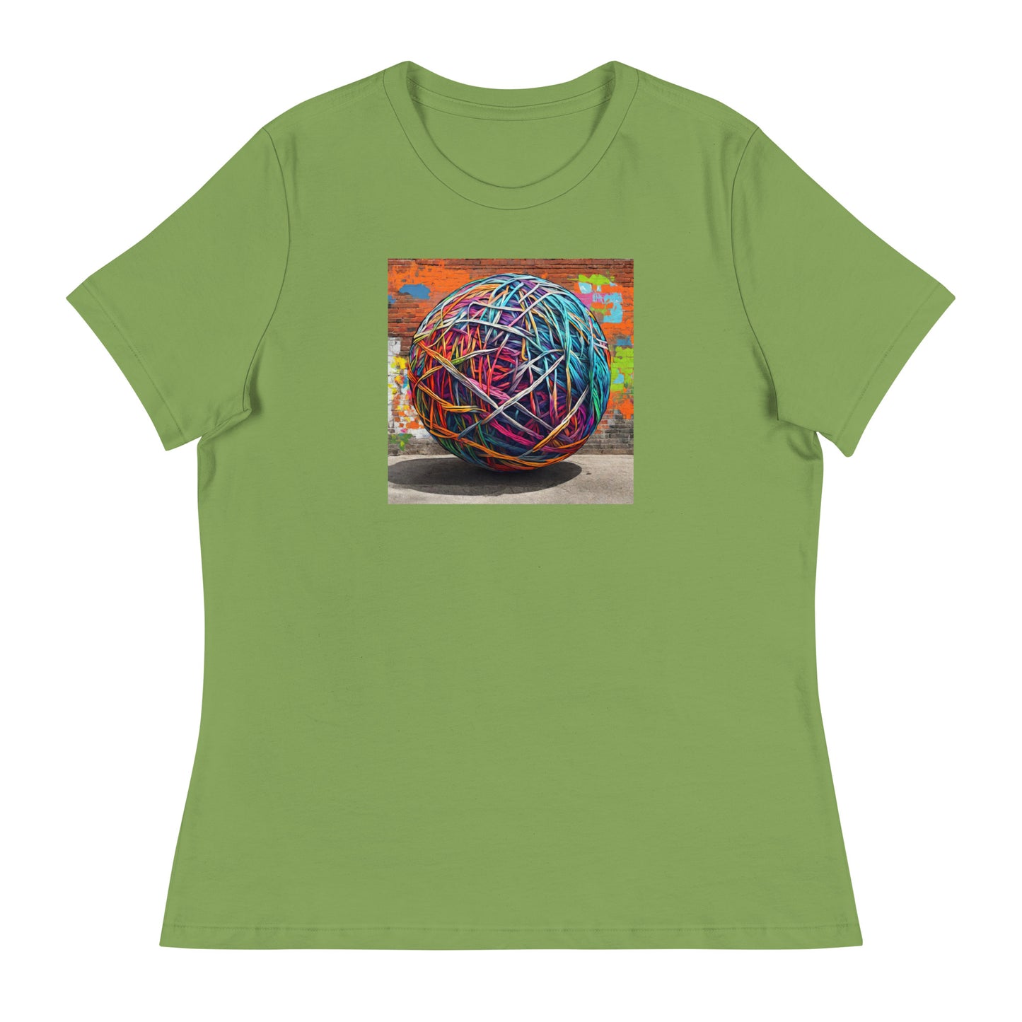 Ball of Yarn Women's Crochet and Knitting Lover T-Shirt Leaf