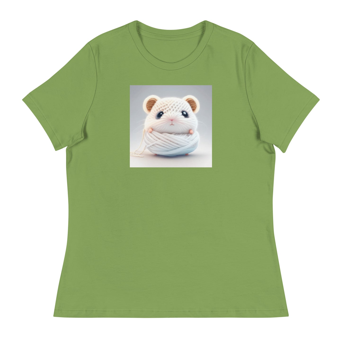 Women's Hamster Amigurumi Crochet Lover T-Shirt Leaf