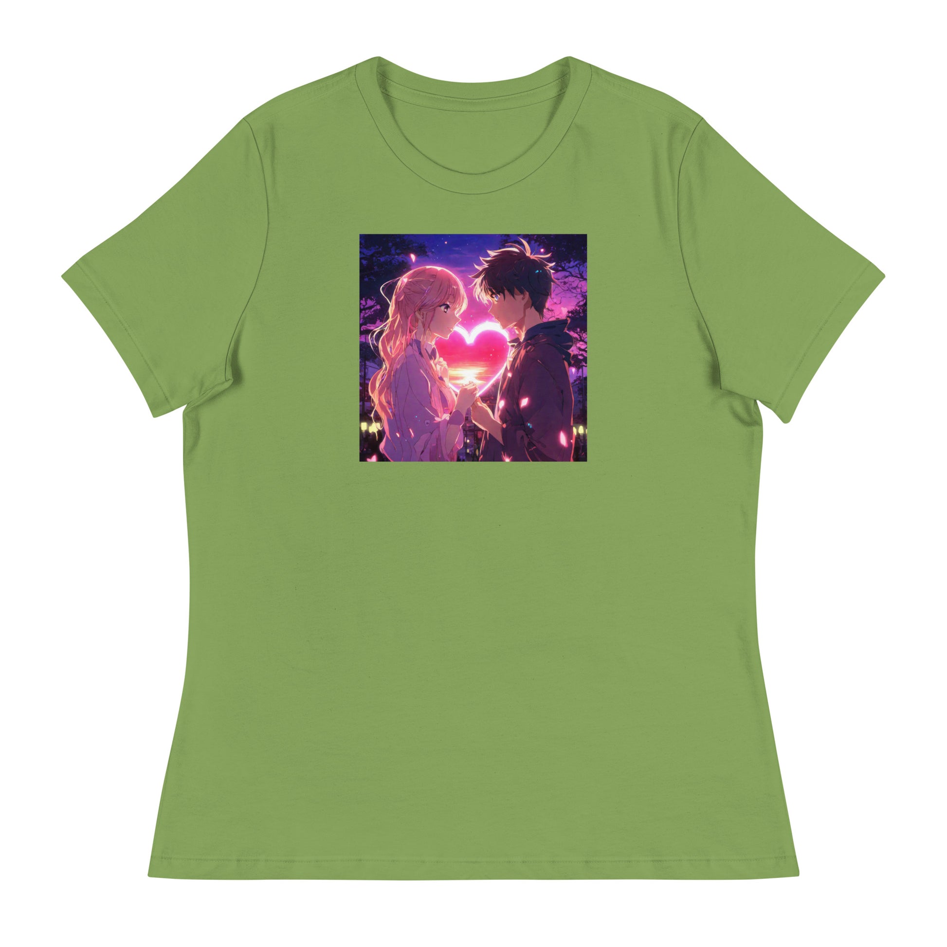 Women's Valentine's Day Love T-Shirt Leaf