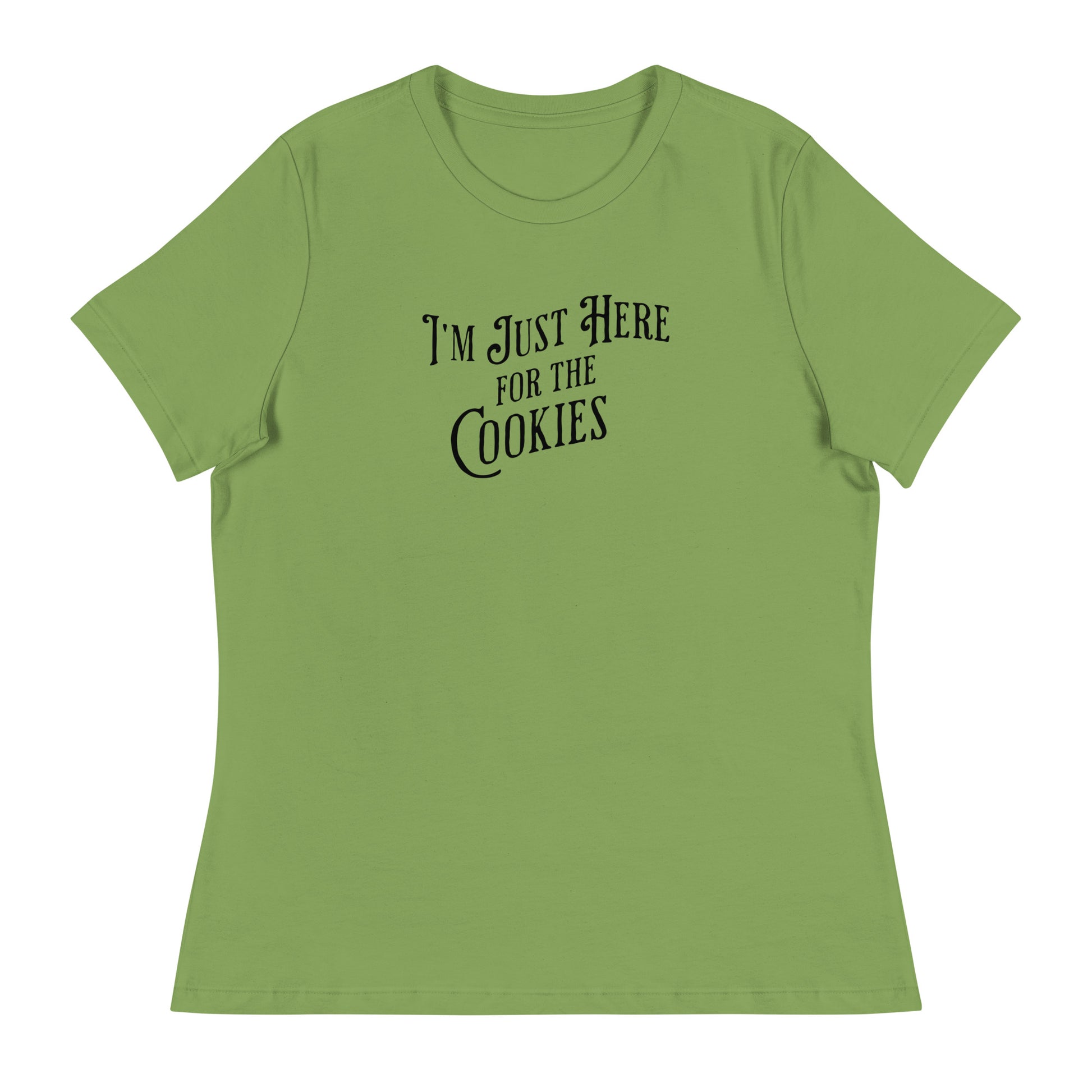 I'm Just Here for the Cookies Women's Christmas T-Shirt Leaf