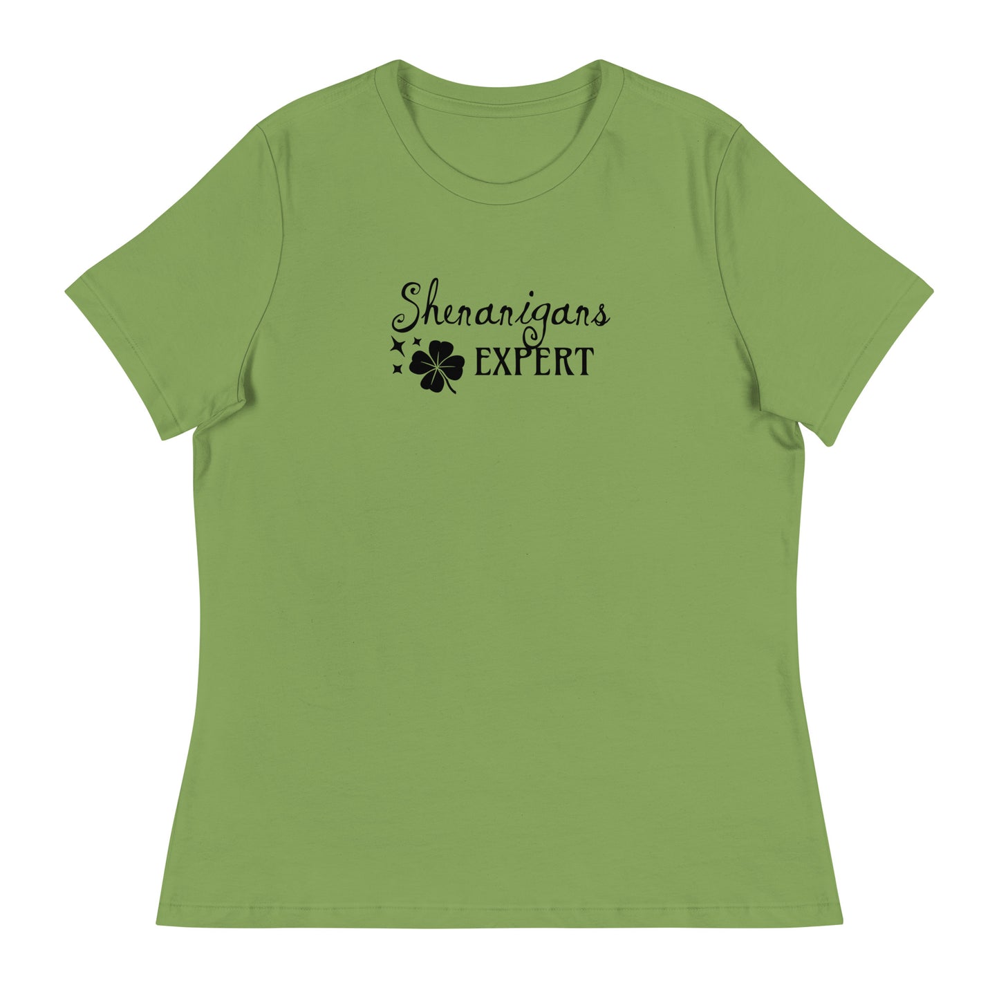 Shenanigans Expert Women's St Patty's Day T-Shirt Leaf