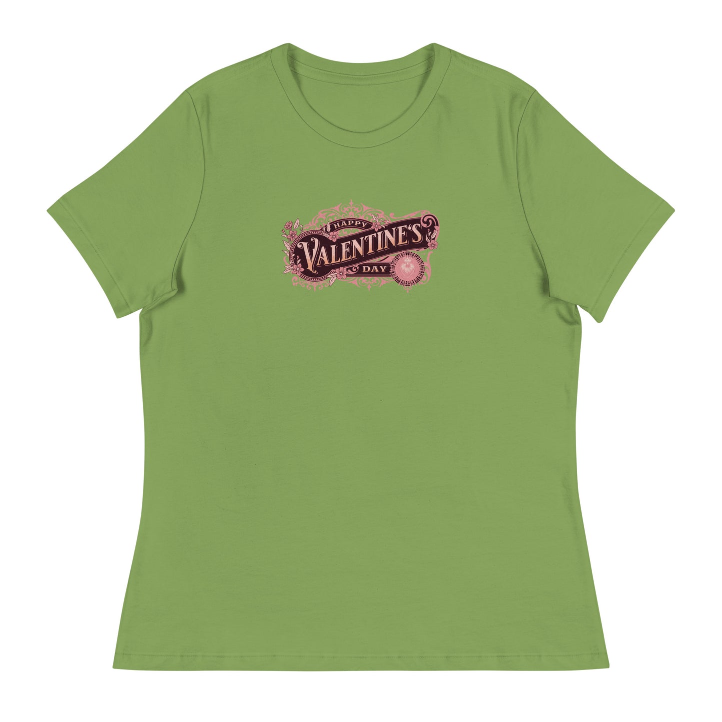 Women's Happy Valentine's Day T-Shirt Leaf