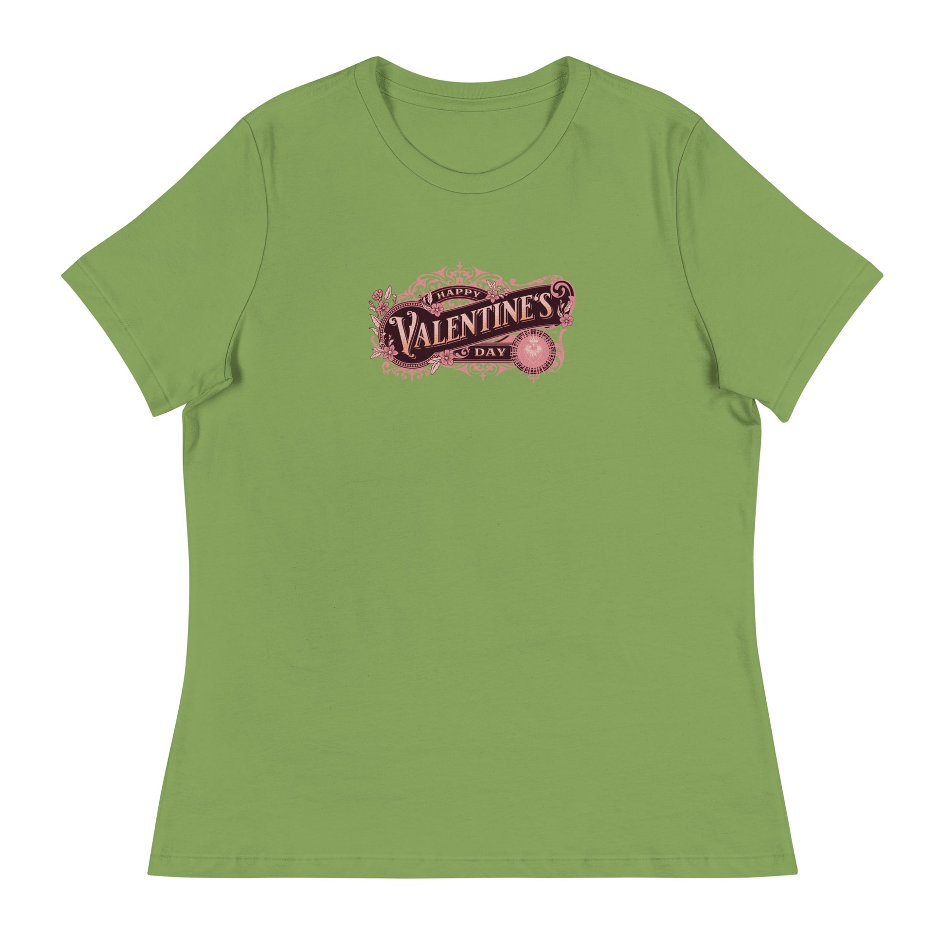 Women's Happy Valentine's Day T-Shirt Leaf