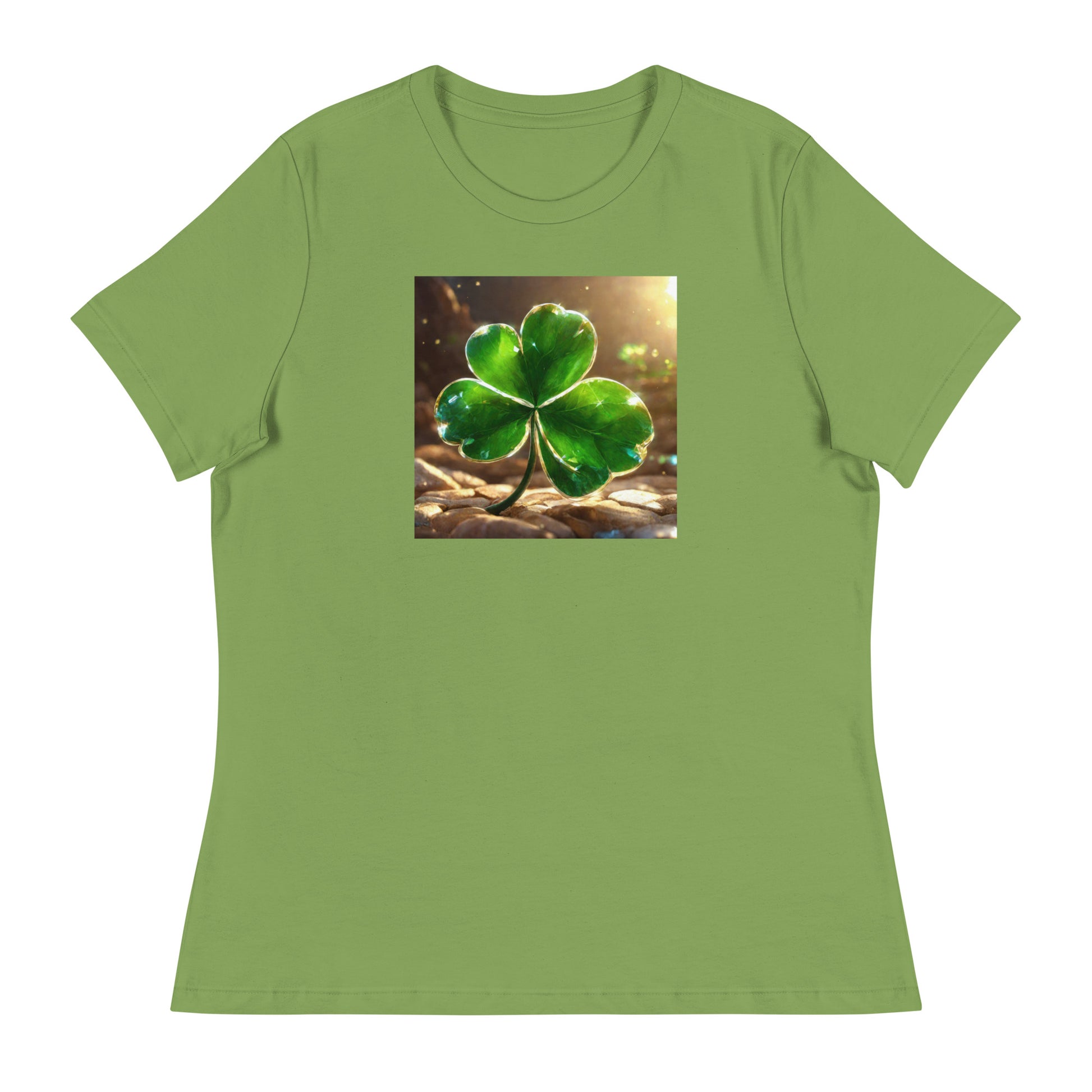 Lucky Four Leaf Clover Women's St Patrick's Day T-Shirt Leaf