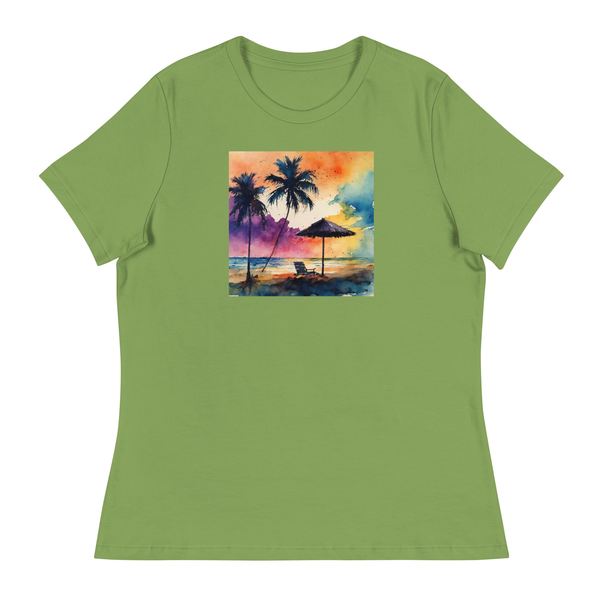 Beautiful Summer Paradise Women's Beach T-Shirt Leaf