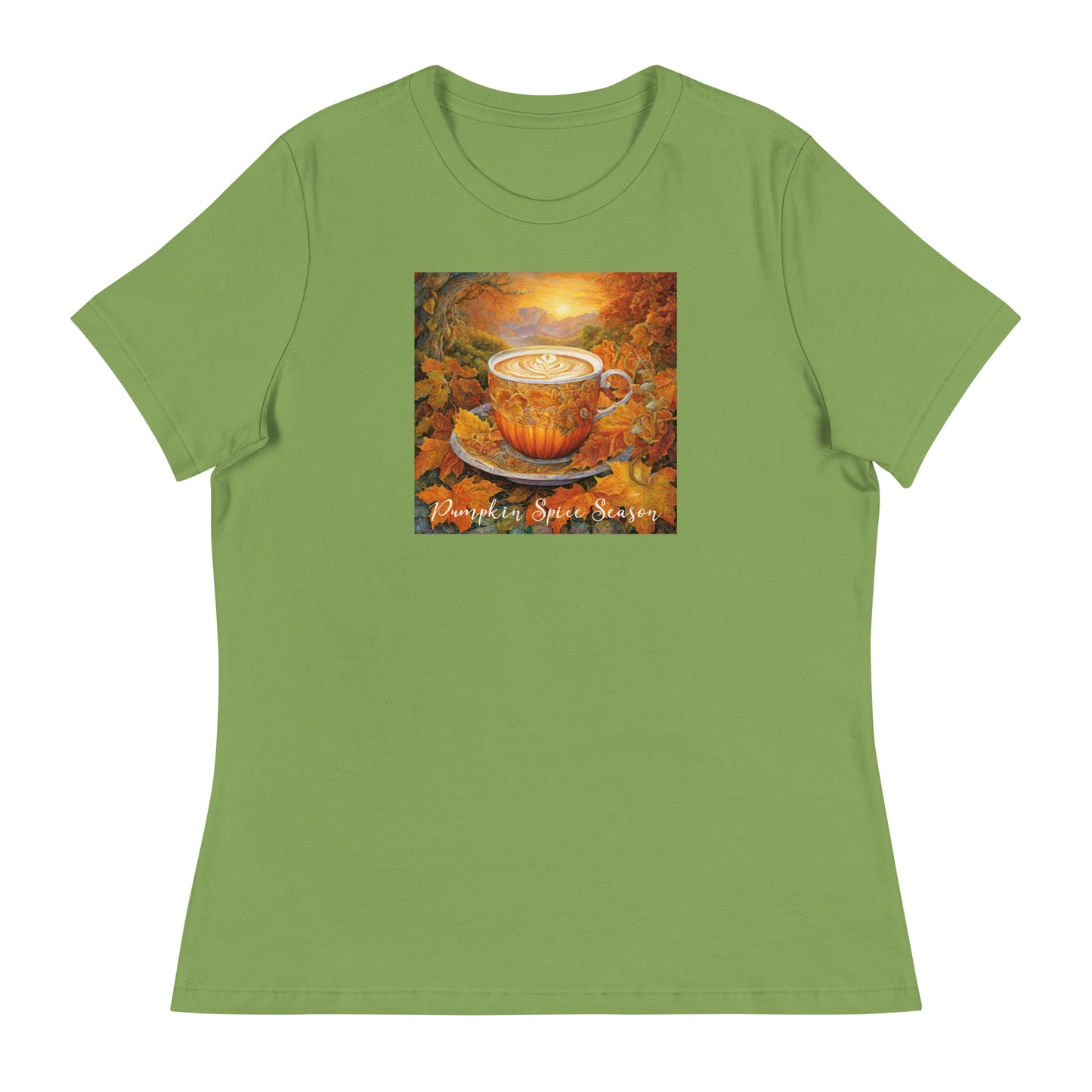 Pumpkin Spice Season Women's Autumn T-Shirt Leaf