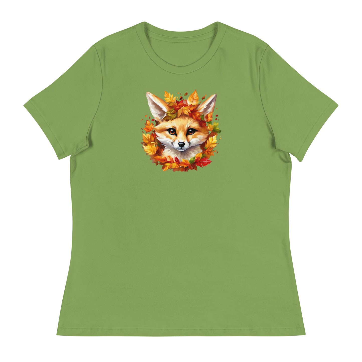 Autumn Fennec Fox Women's Fall T-Shirt Leaf