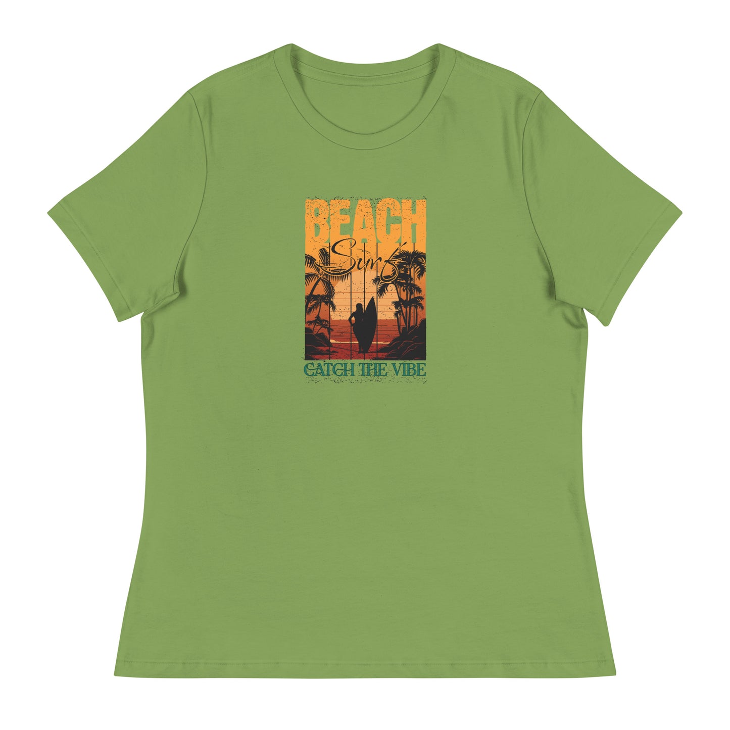 Catch the Vibe Surfing Women's T-Shirt Leaf