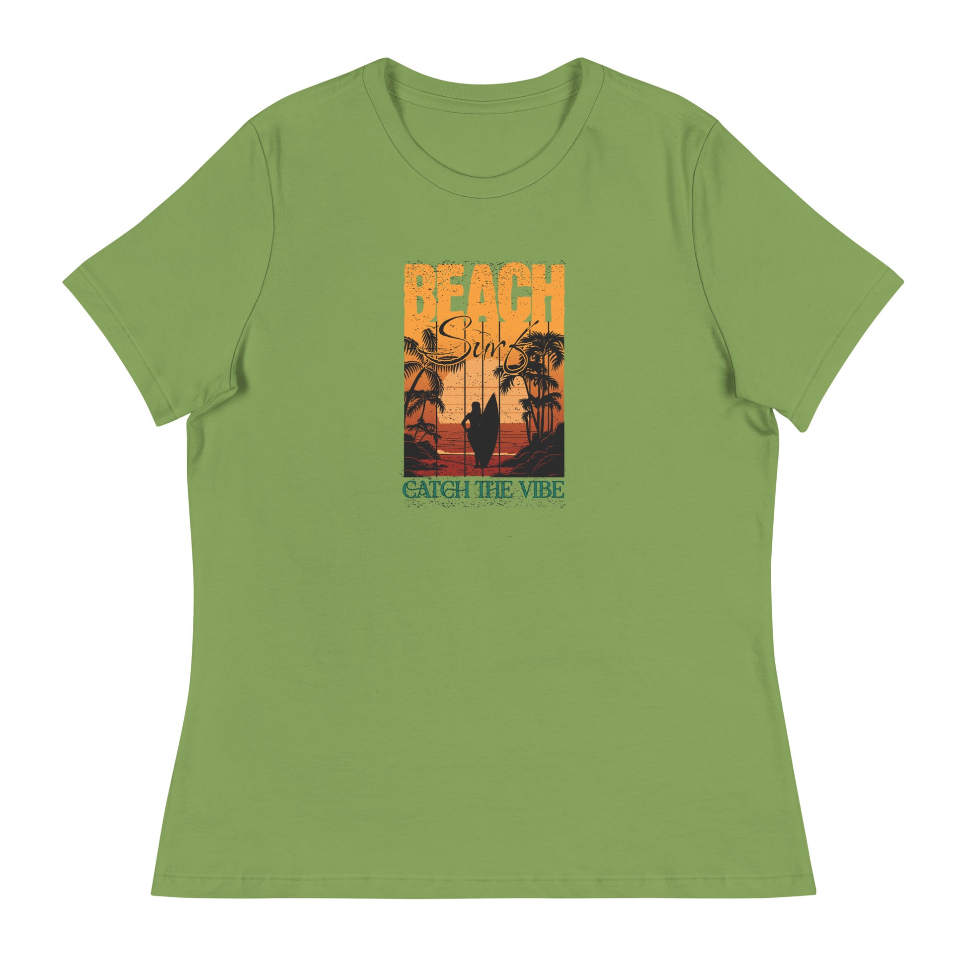 Catch the Vibe Surfing Women's T-Shirt Leaf