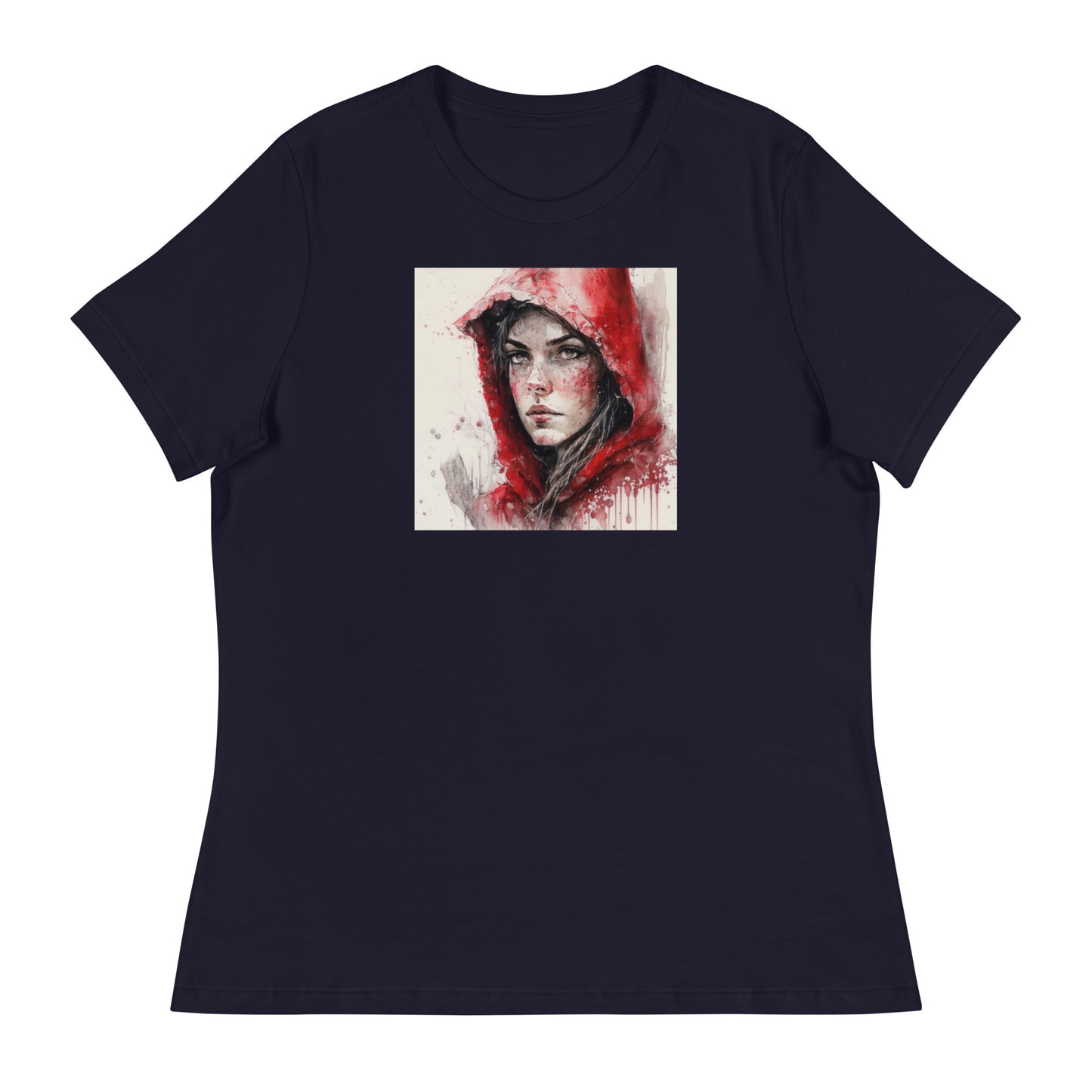 Little Red Riding Hood Portrait Women's T-Shirt Navy