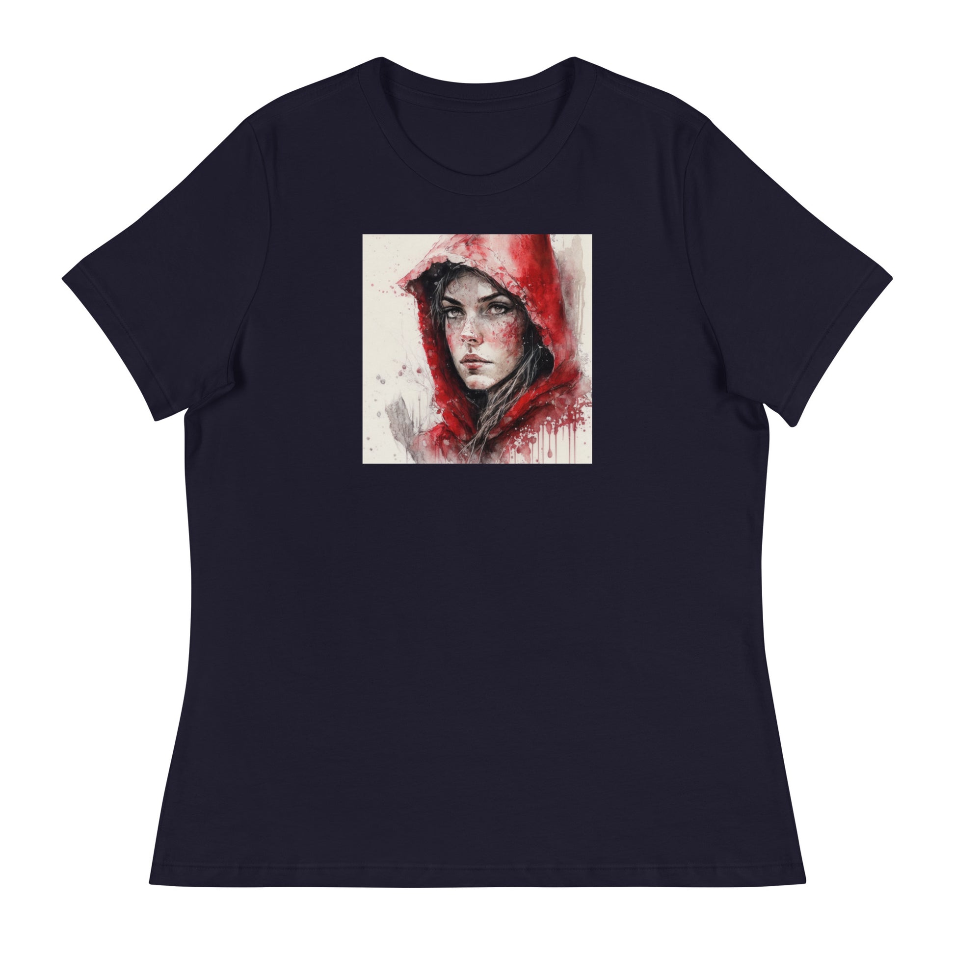 Little Red Riding Hood Portrait Women's T-Shirt Navy