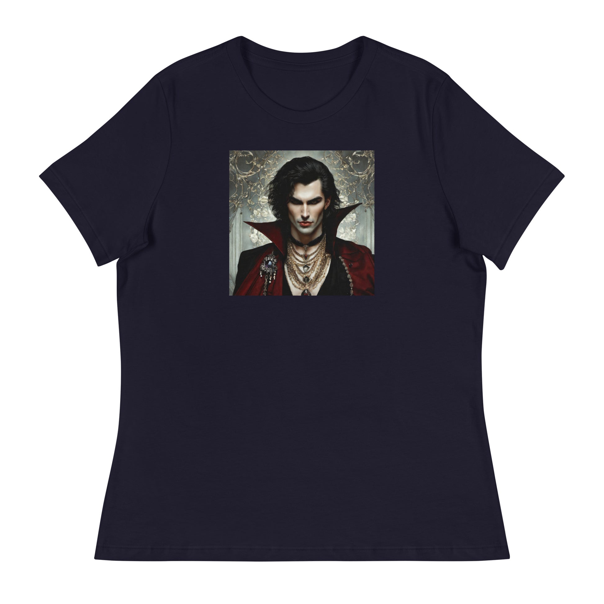 Alluring Vampire Women's T-Shirt Navy