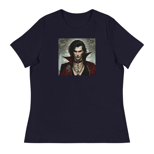 Alluring Vampire Women's T-Shirt Navy