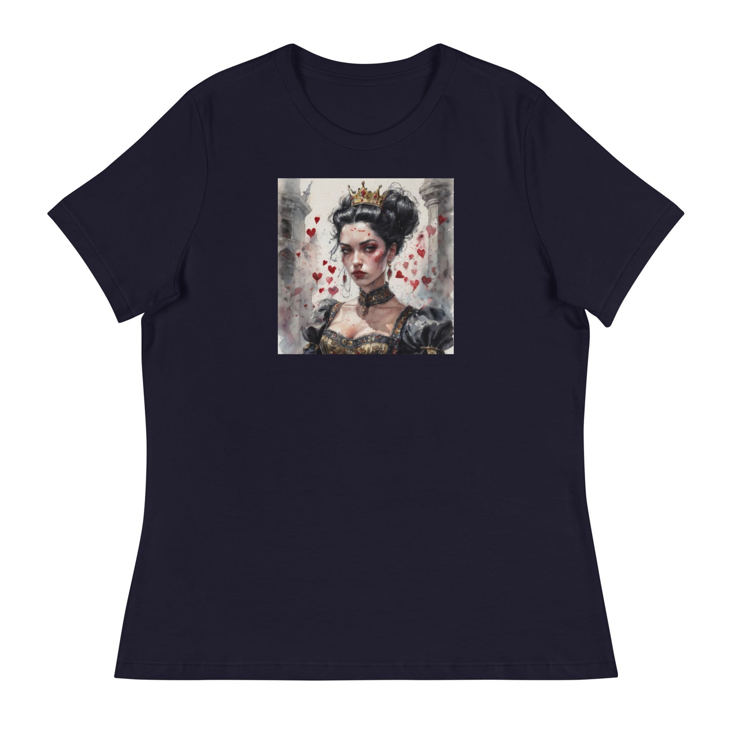 Queen of Hearts Women's T-Shirt Navy