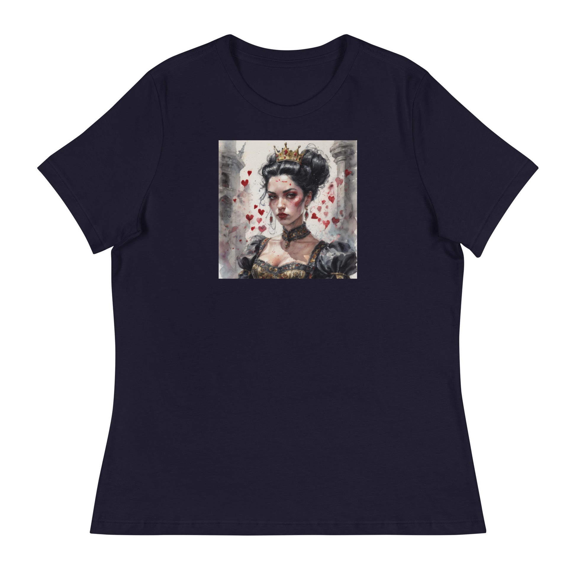 Queen of Hearts Women's T-Shirt Navy