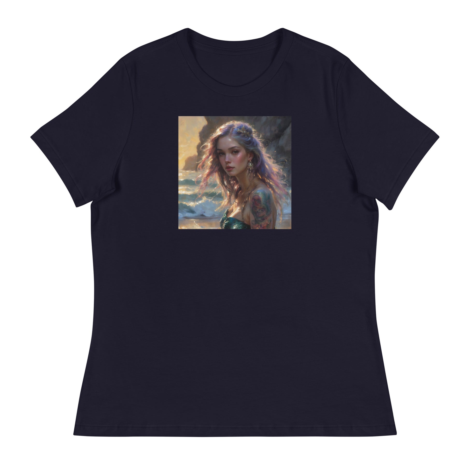 Mermaid's Gaze Women's T-Shirt Navy