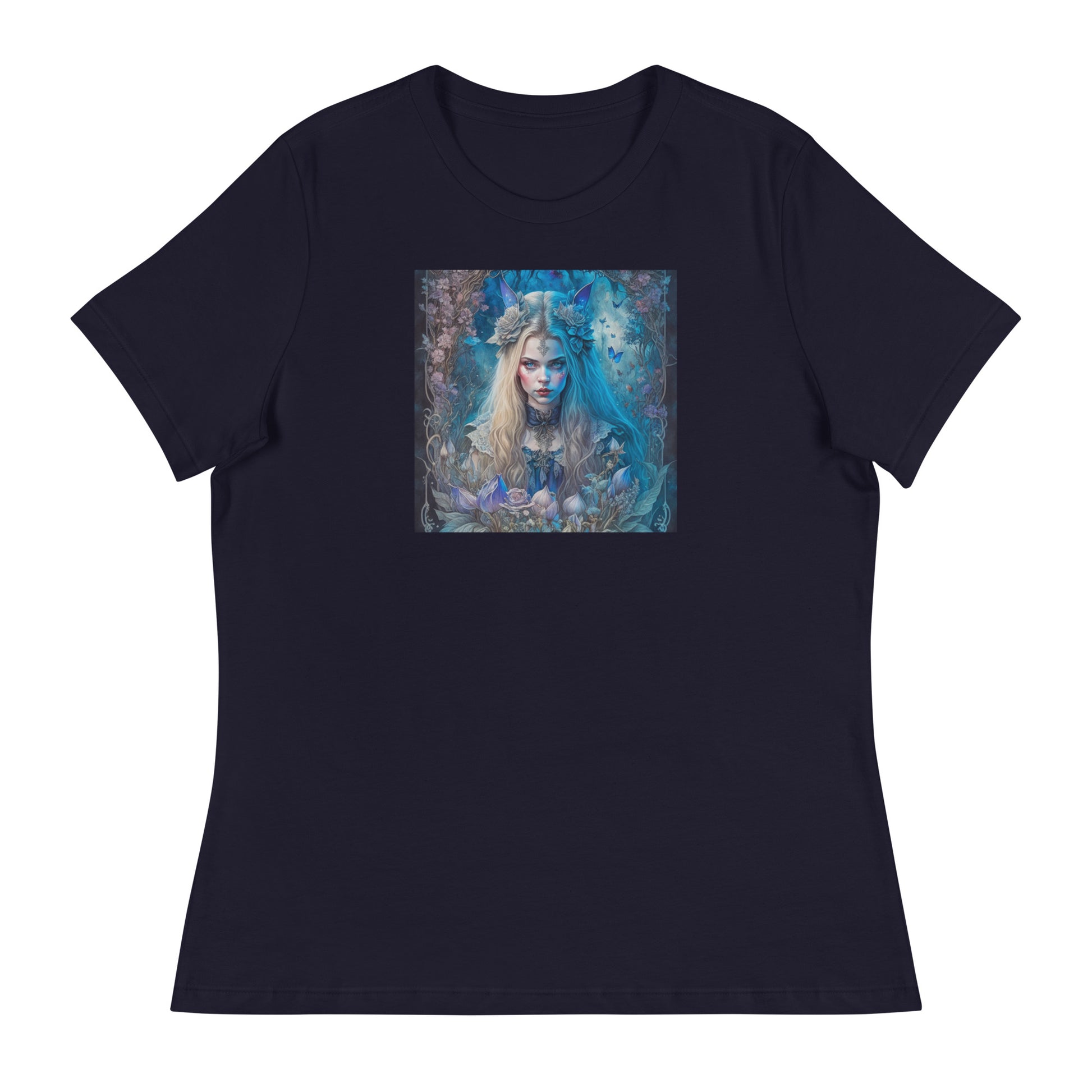 Esoteric Alice in Wonderland Women's T-Shirt Navy