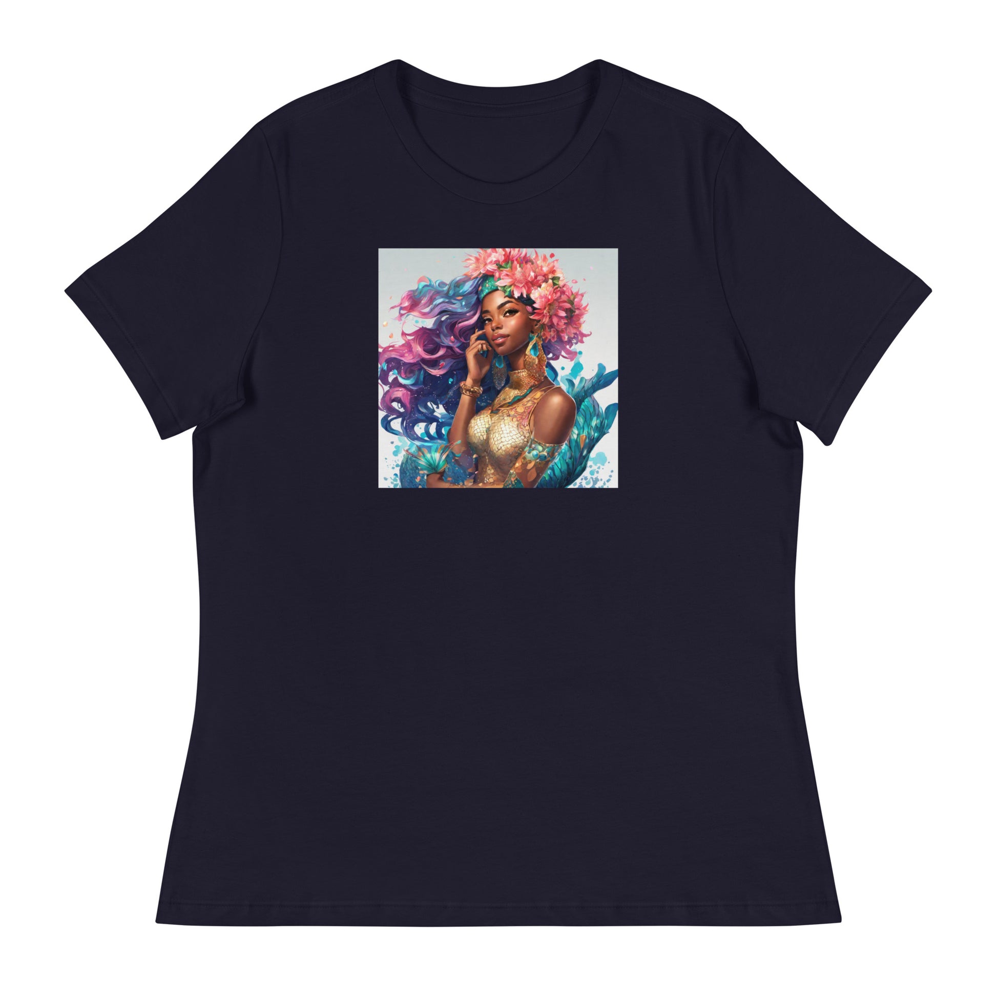 Mermaid Princess Women's T-Shirt Navy