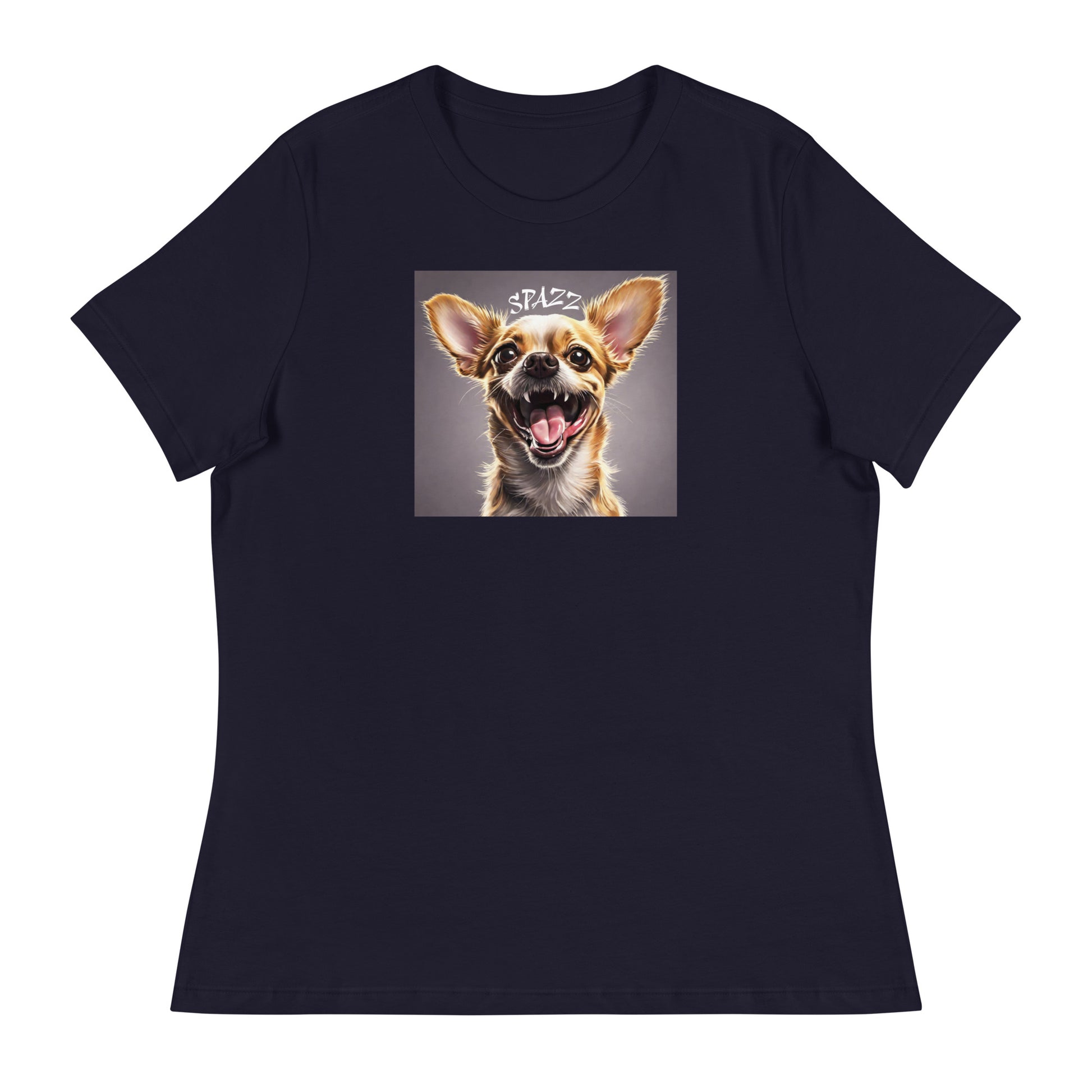 Spazz Women's Funny T-Shirt Navy