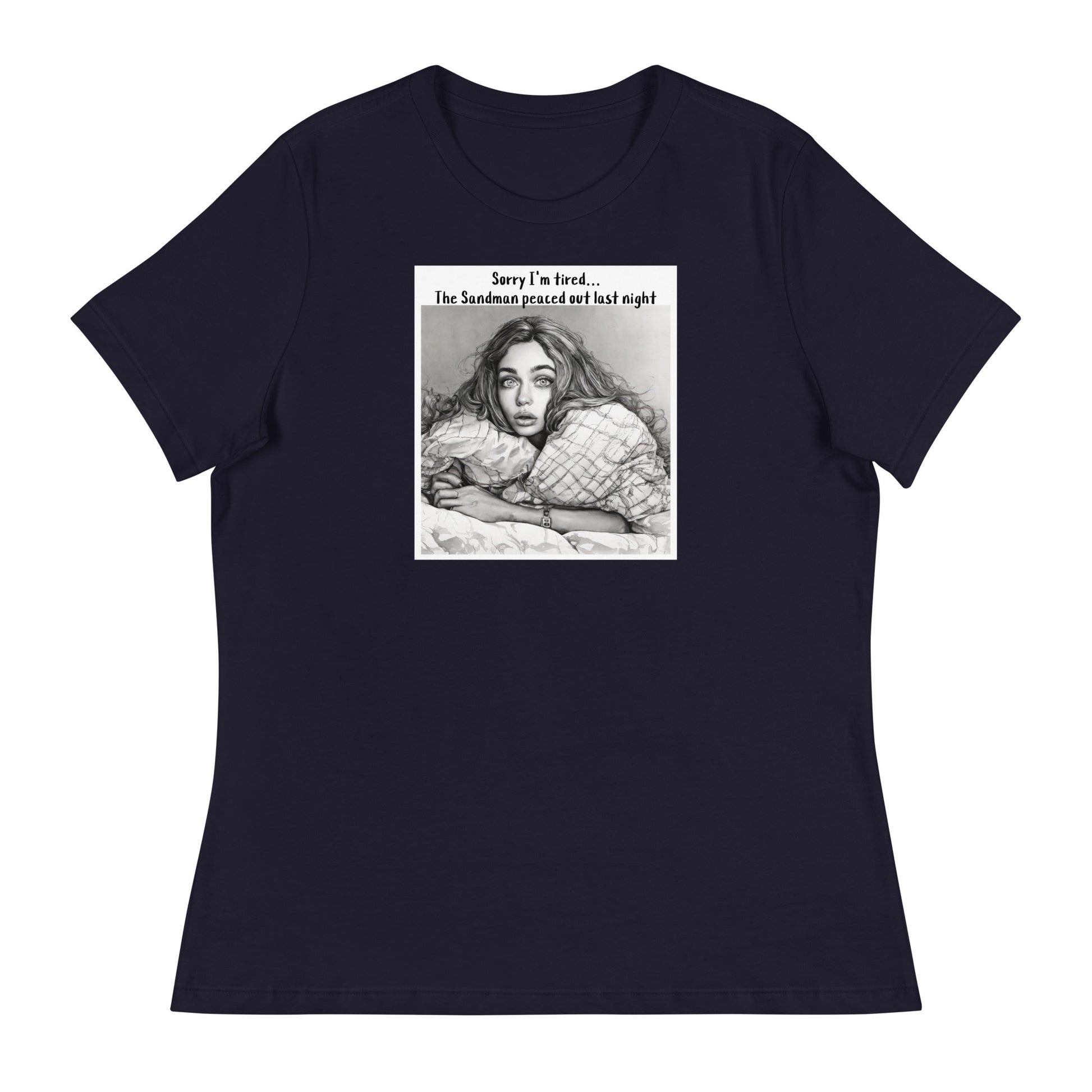 Sandman Peaced Out Women's Funny T-Shirt Navy