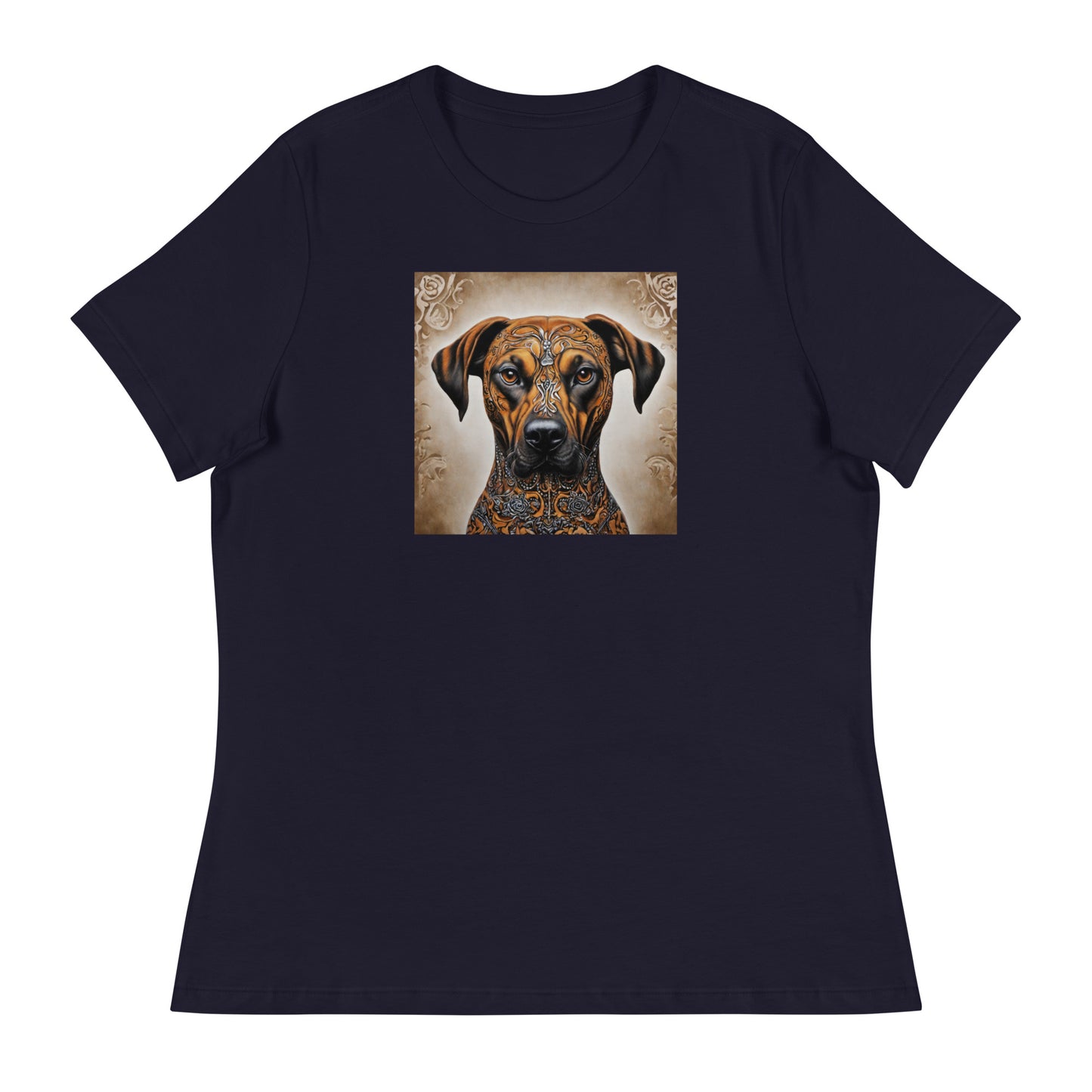 Decorative Dog Women's Animal T-Shirt Navy