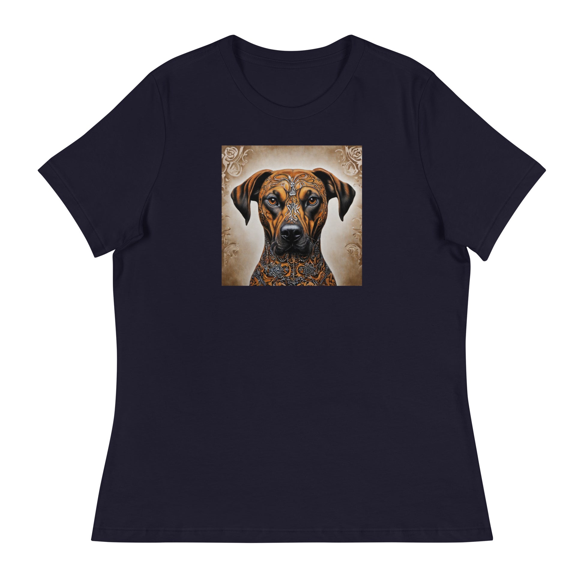 Decorative Dog Women's Animal T-Shirt Navy