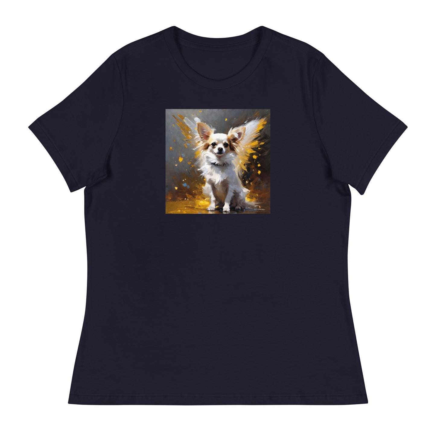 Angel Chihuahua Women's Dog Lover T-Shirt Navy