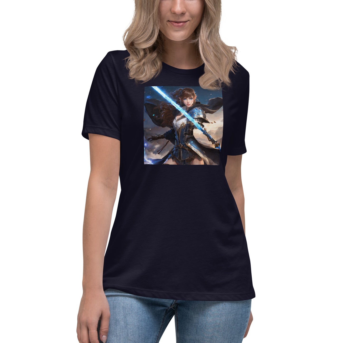 Elven Defender Women's Fantasy Anime T-Shirt