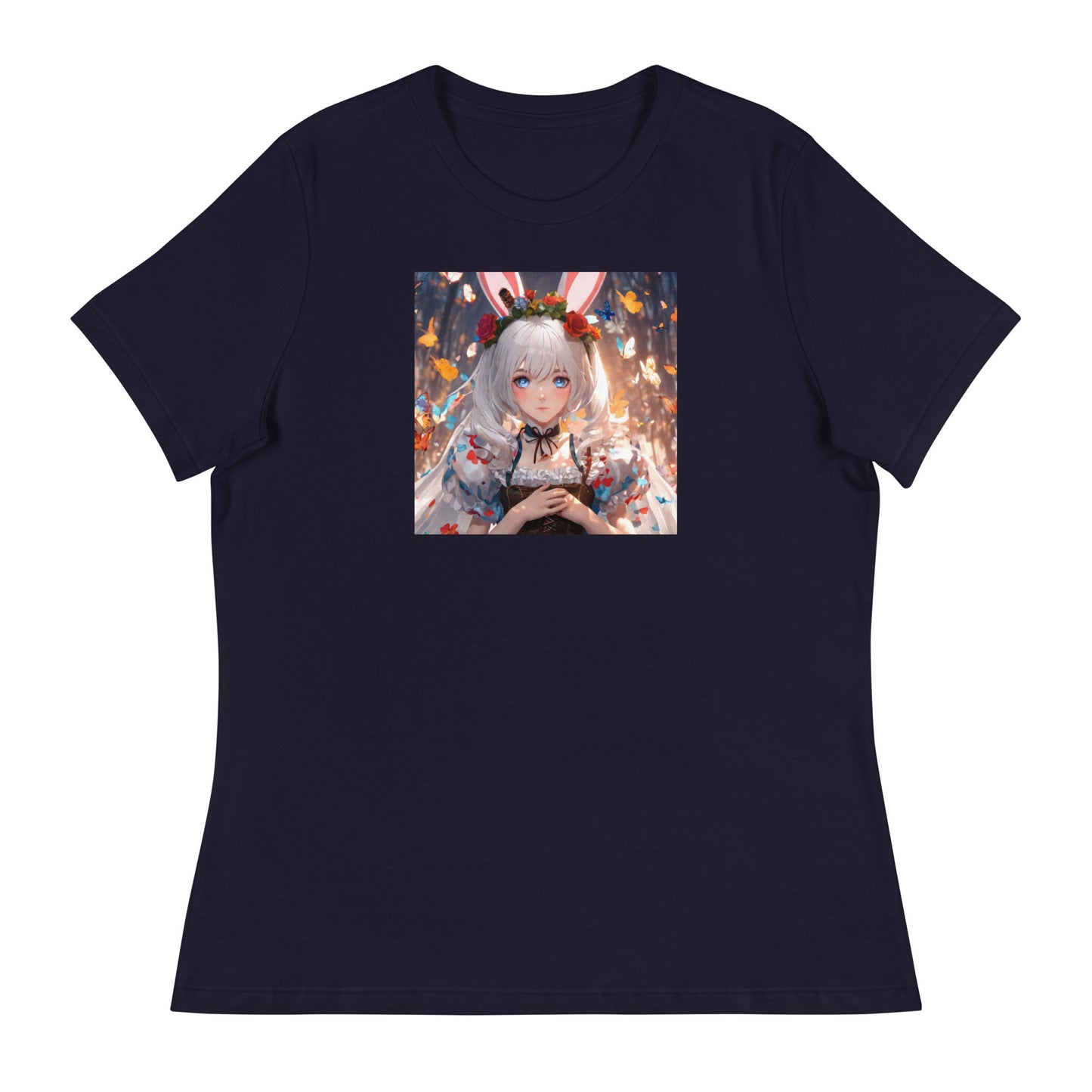 Women's Anime Alice from Alice in Wonderland T-Shirt Navy