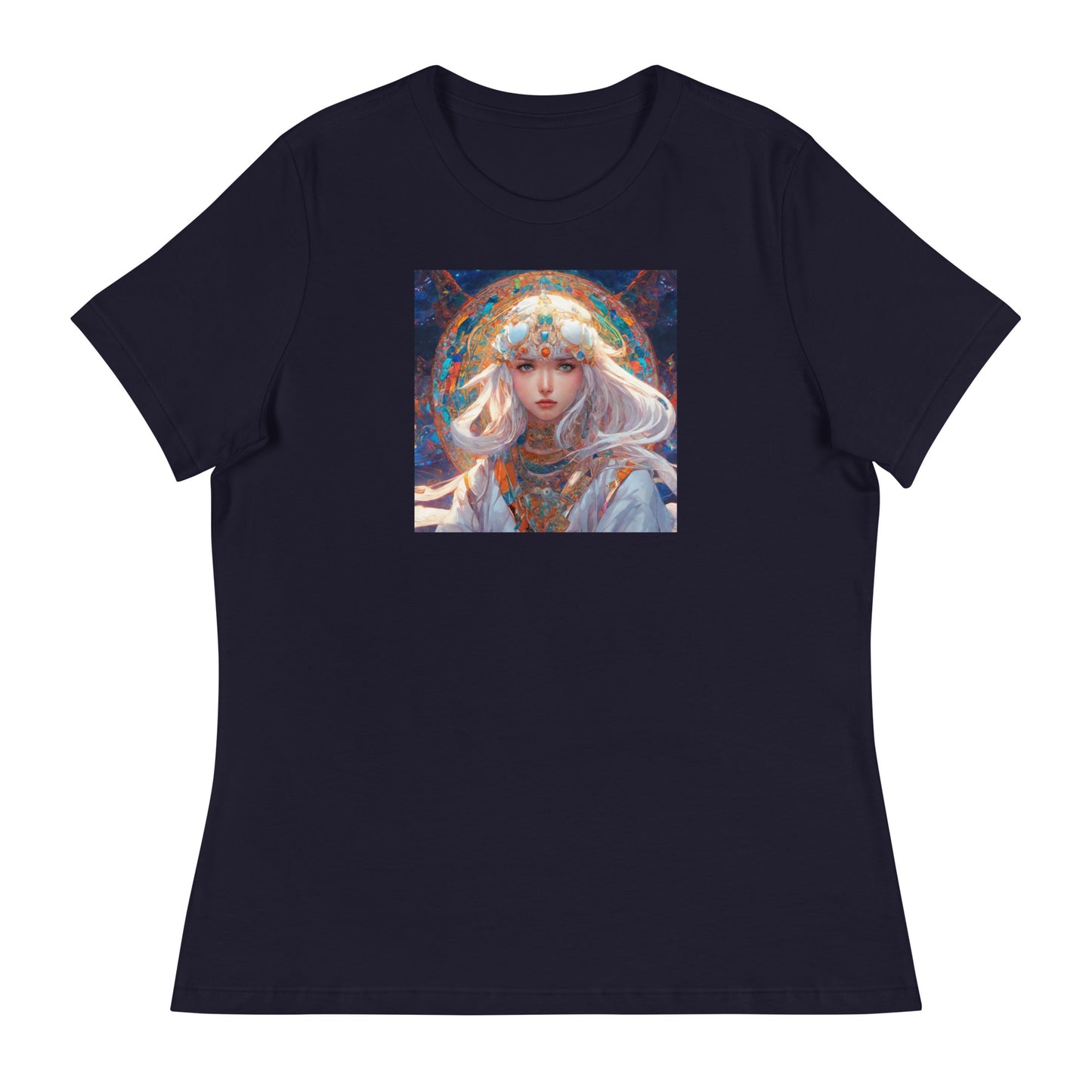 Mystical Mage Women's Anime T-Shirt Navy