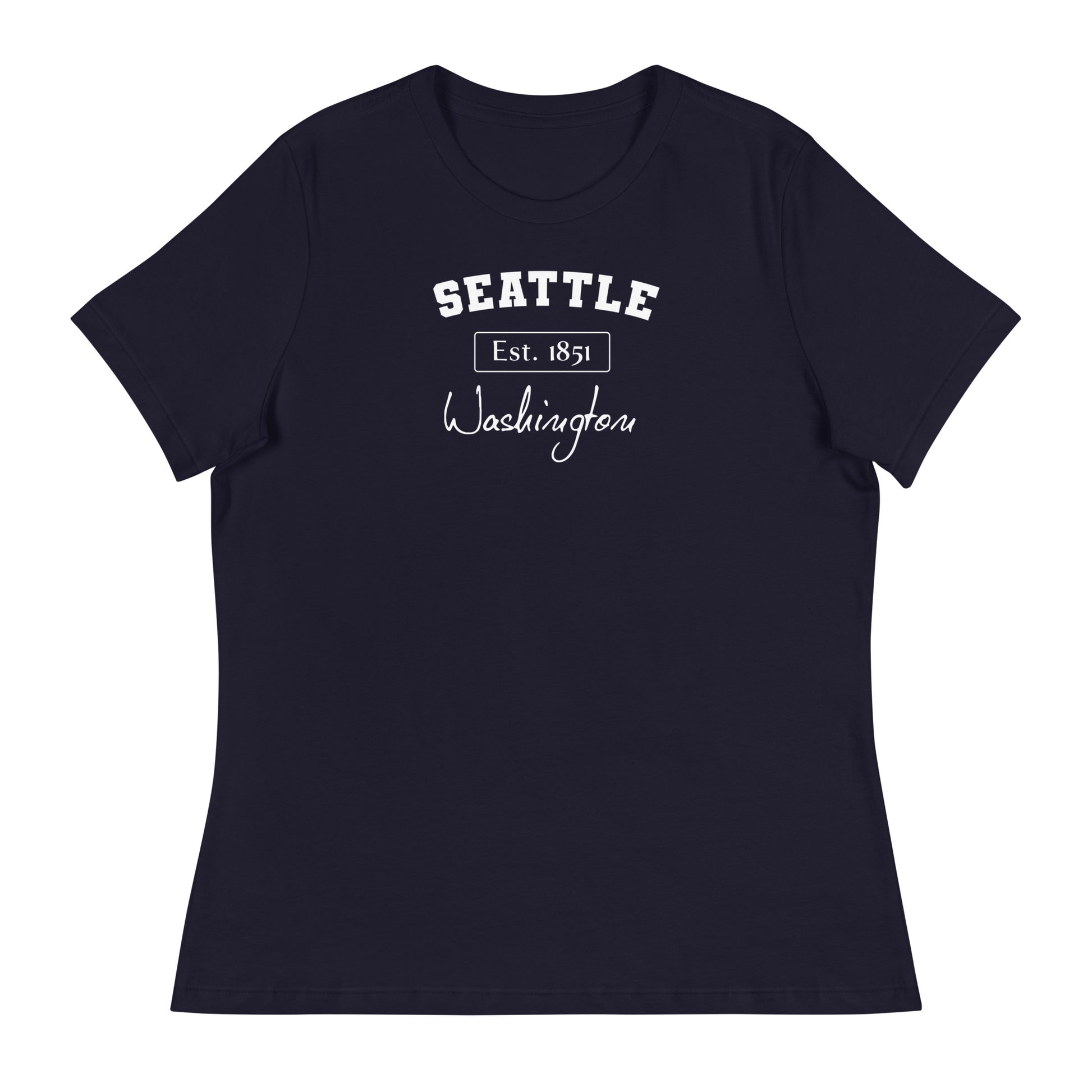 Seattle, Washington Women's T-Shirt Navy