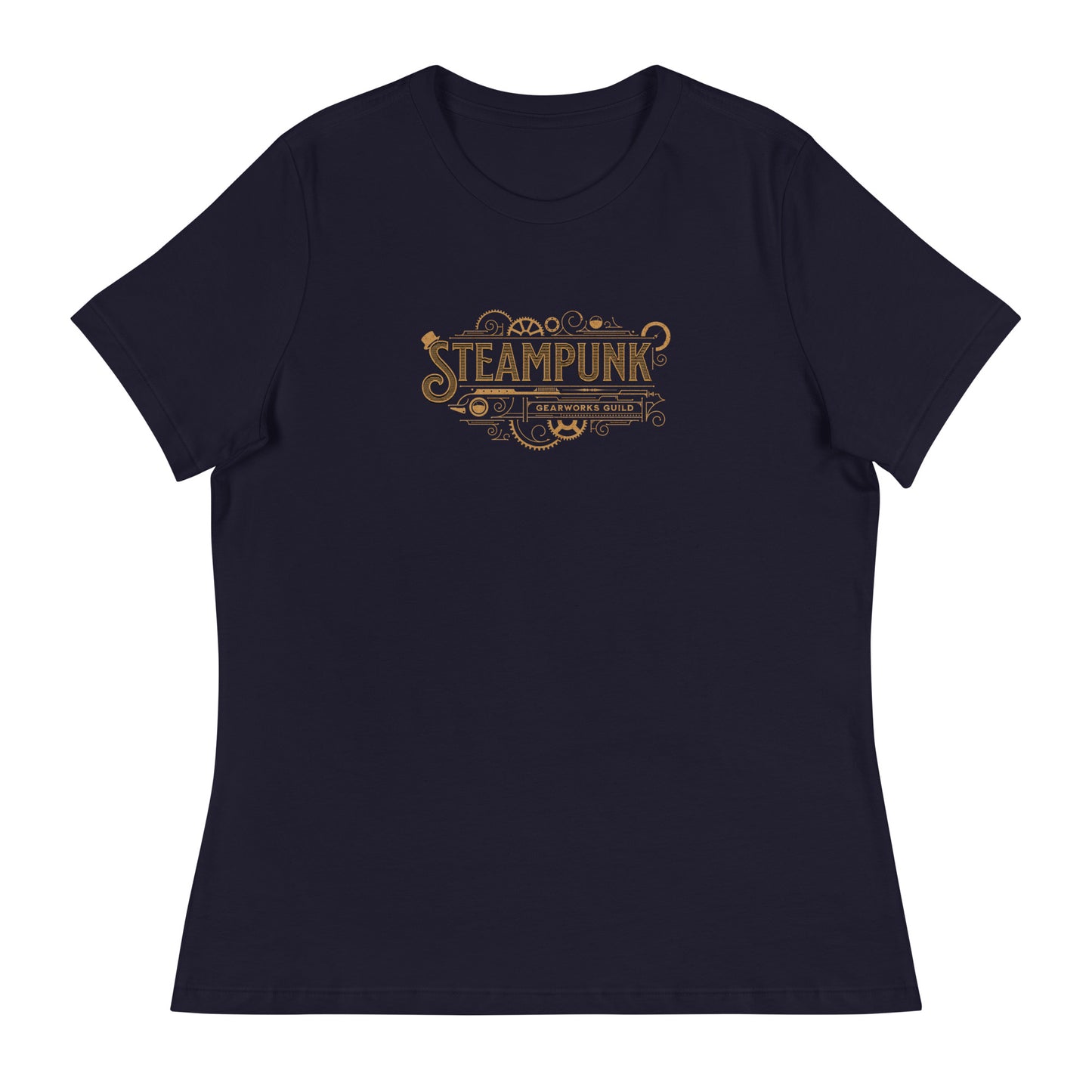 Steampunk Gearworks Guild Women's T-Shirt Navy