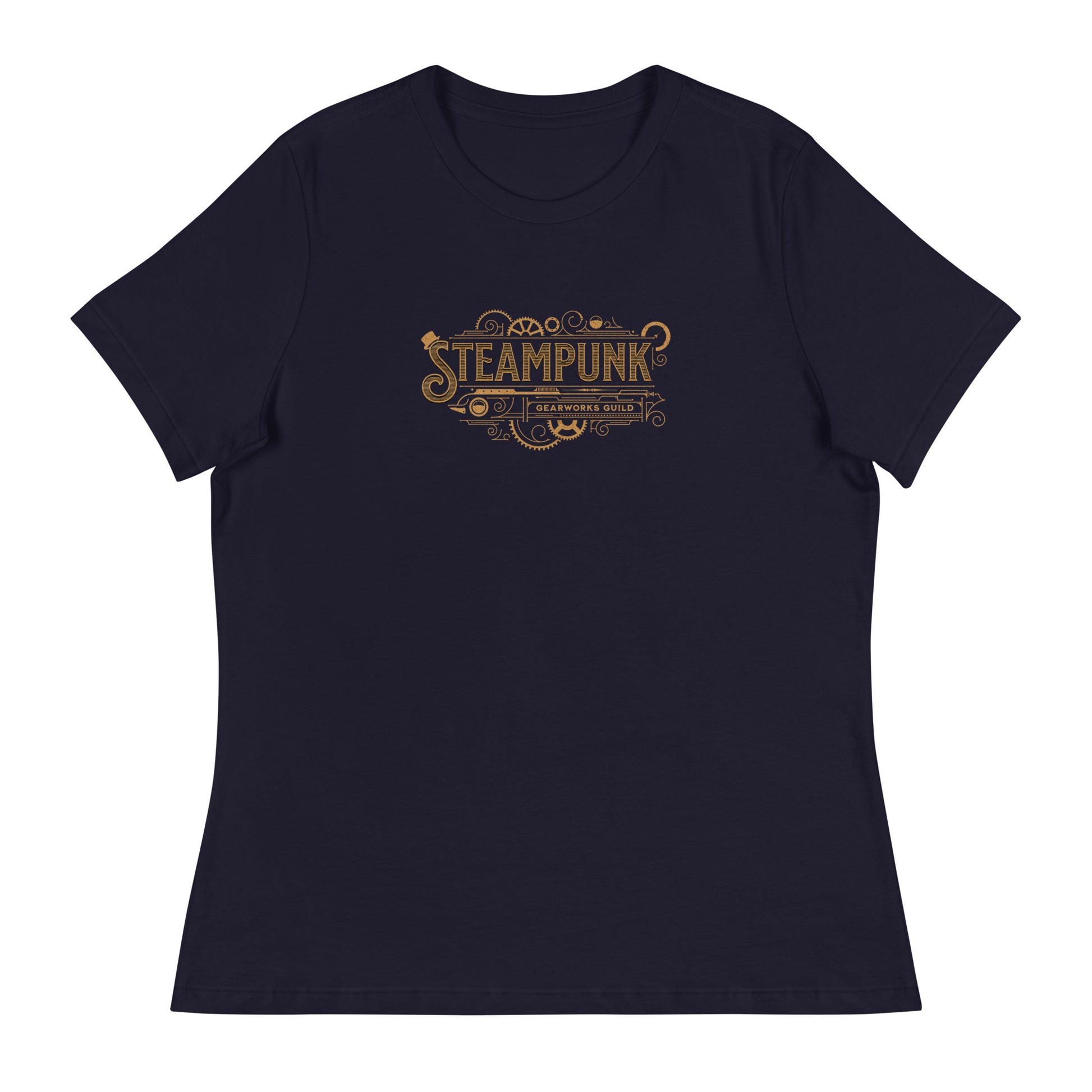 Steampunk Gearworks Guild Women's T-Shirt Navy