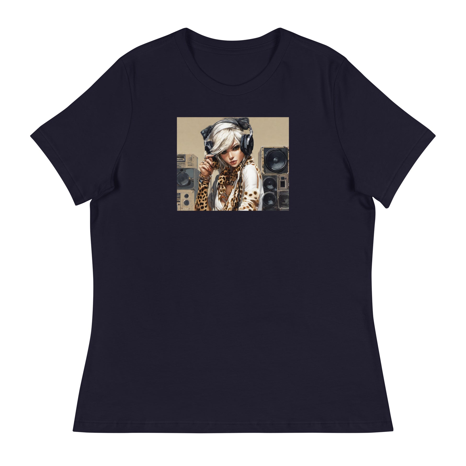 Women's DJing T-Shirt Navy