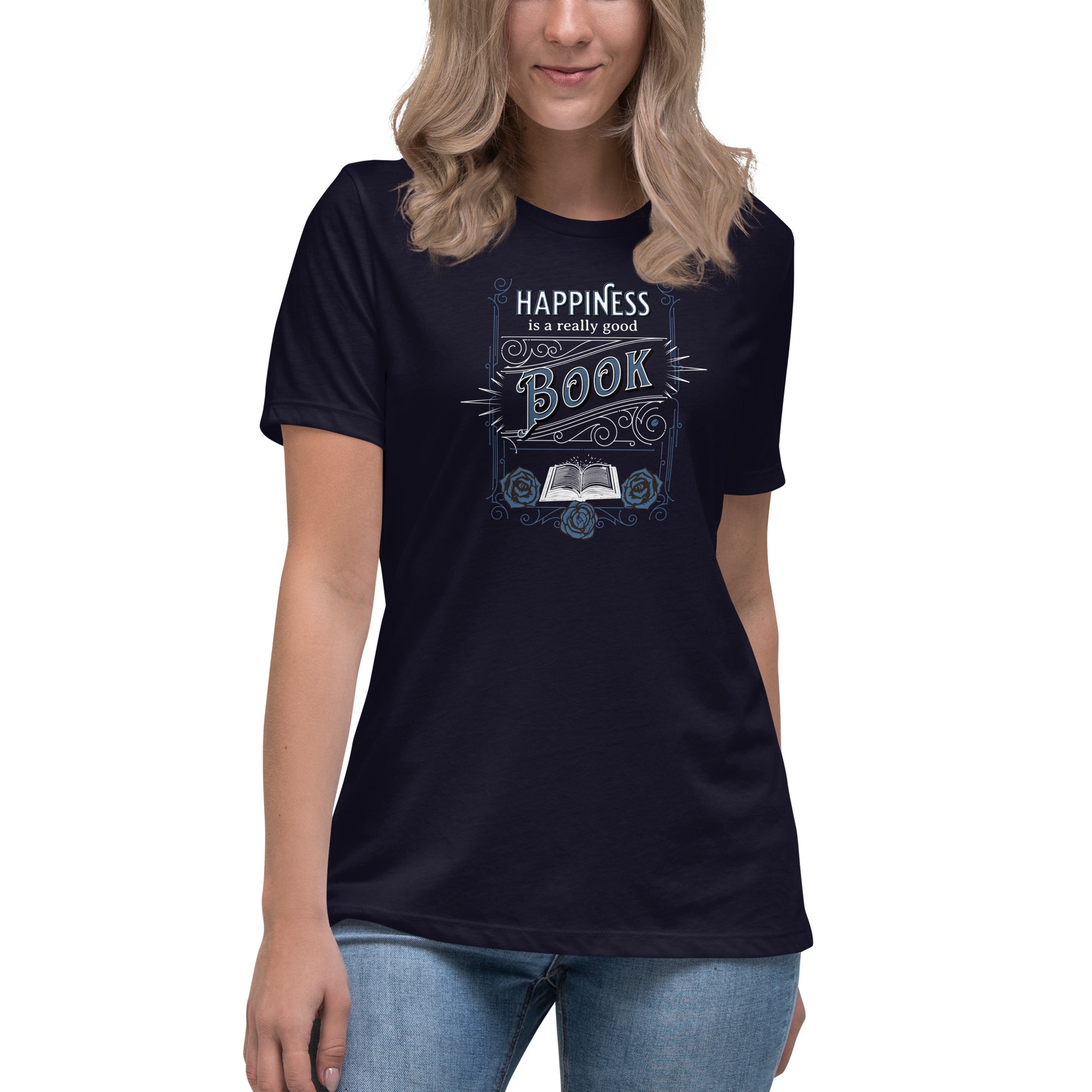 Happiness is a Really Good Book Women's Reader T-Shirt